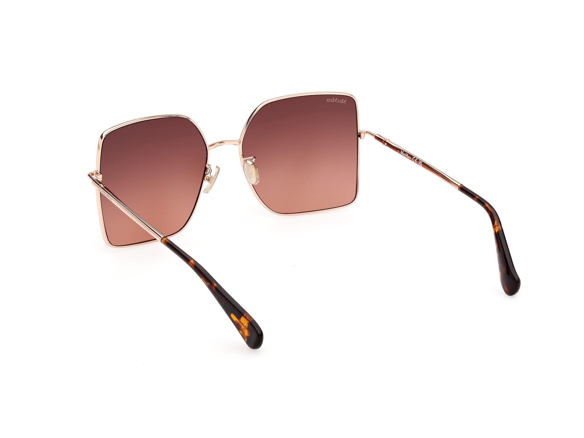 Das Bild zeigt die Sonnenbrille MM0062-H 50F von der Marke Max Mara in Rose Gold.