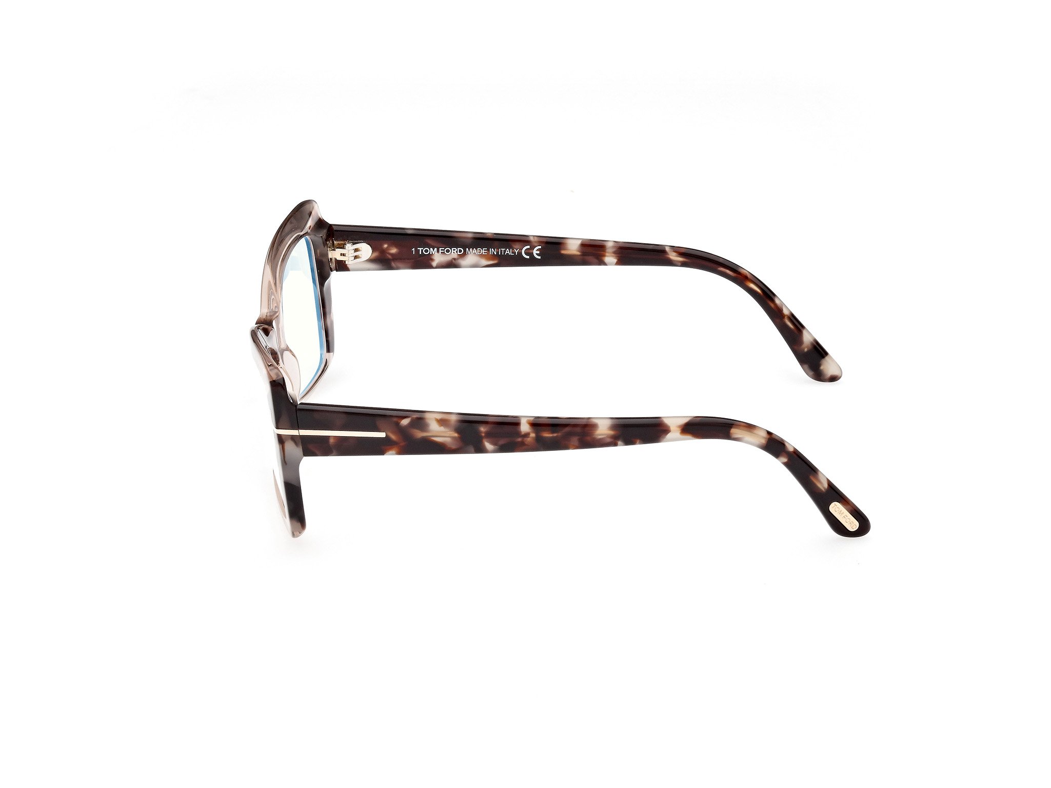 Das Bild zeigt die Korrektionsbrille FT5879-B 057 von der Marke Tom Ford in braun/havanna.