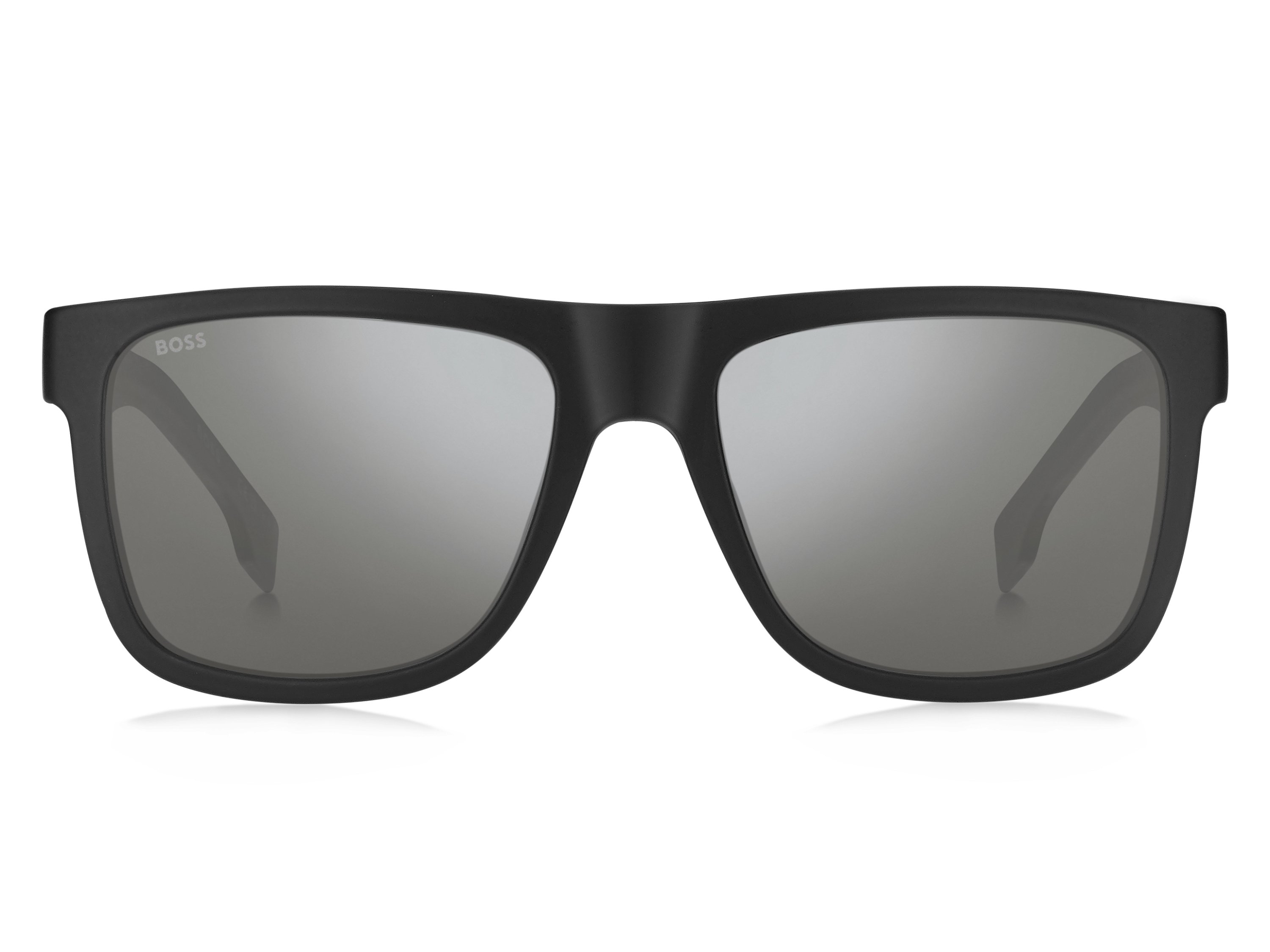 Das Bild zeigt die Sonnenbrille BOSS1647S 003 von der Marke BOSS in Schwarz.