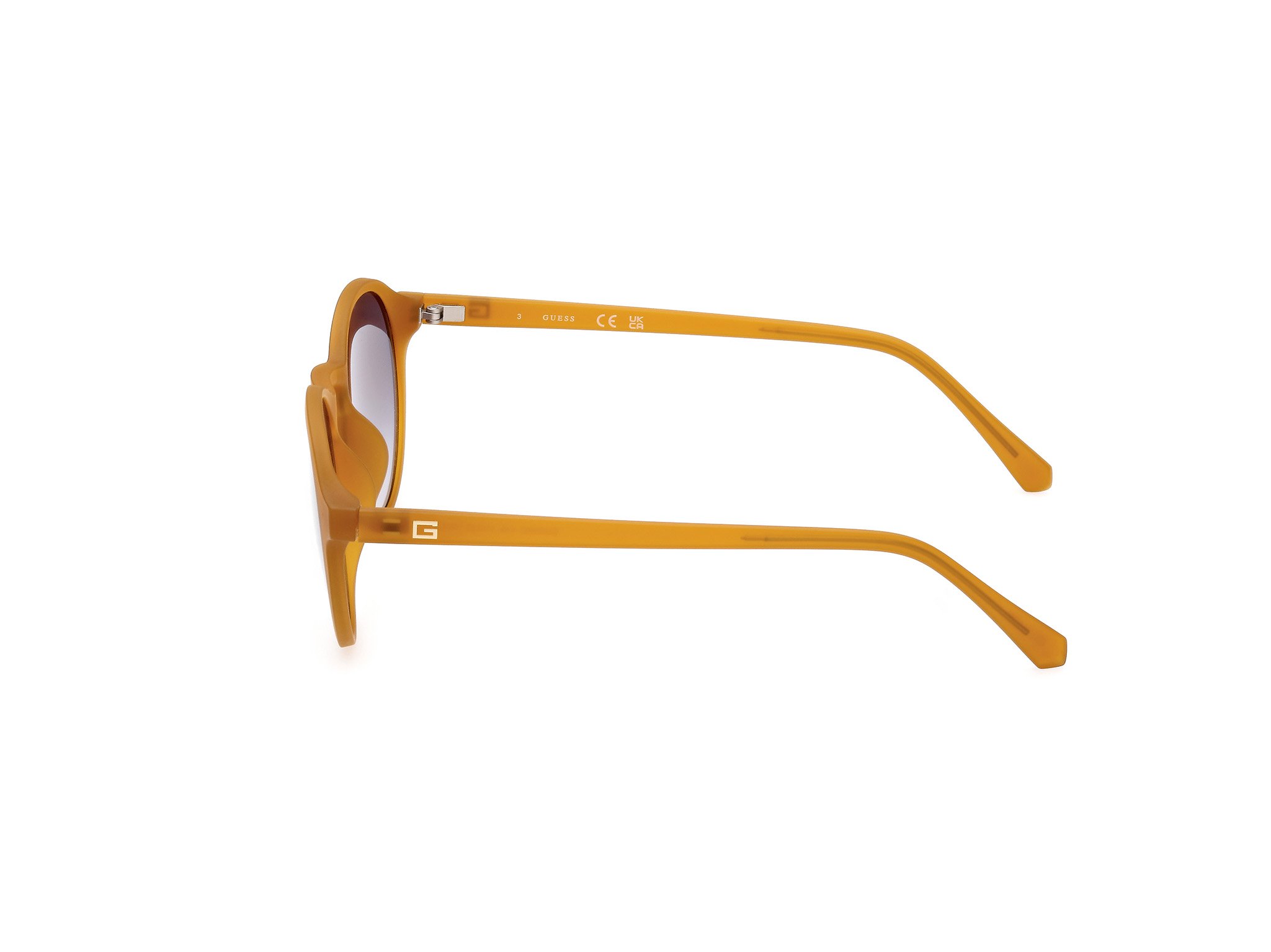 Das Bild zeigt die Sonnenbrille GU00062 43B von der Marke Guess in Hellbraun.