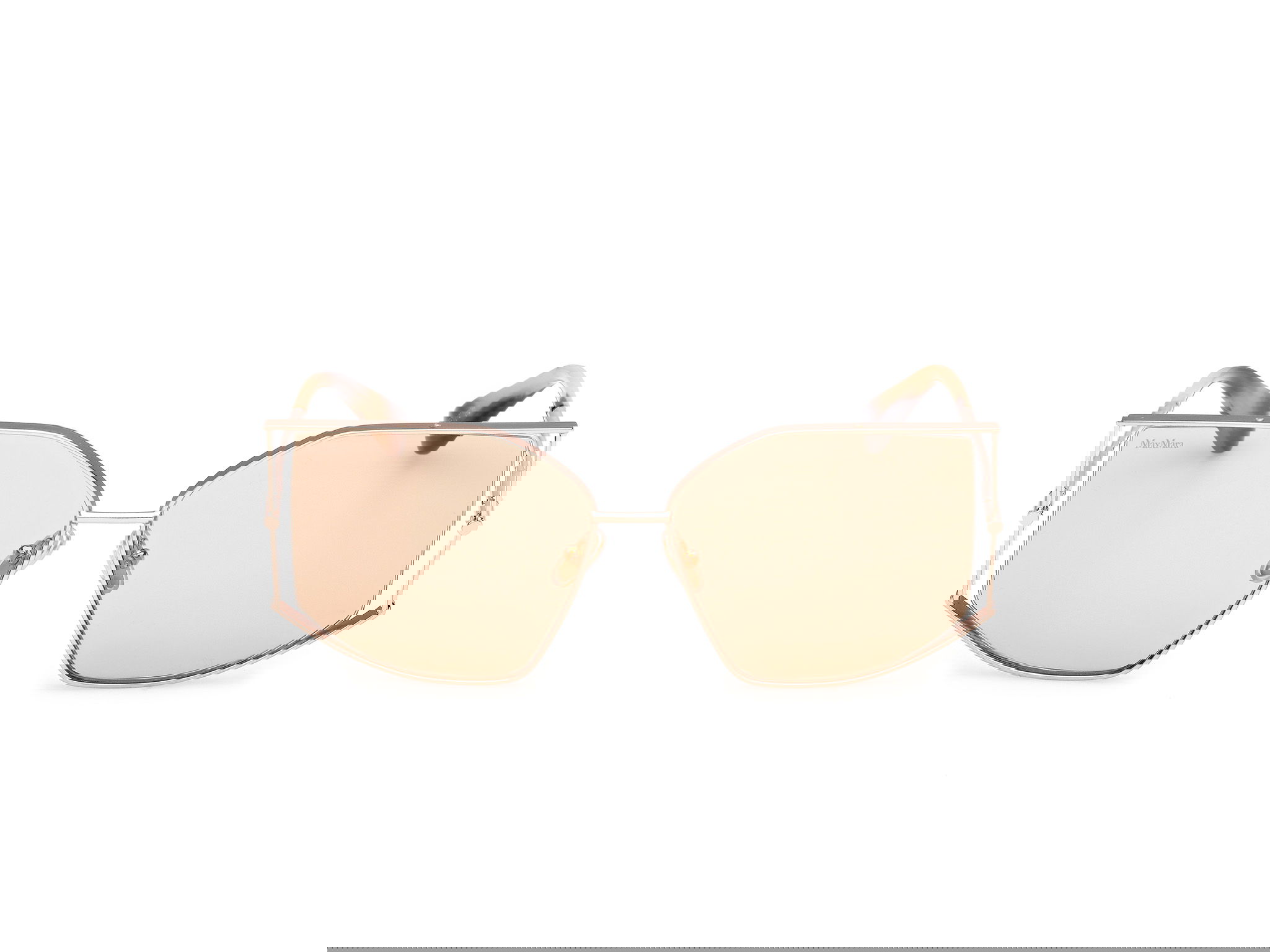 Das Bild zeigt die Sonnenbrille MM0142 von der Marke Max Mara in Gold.