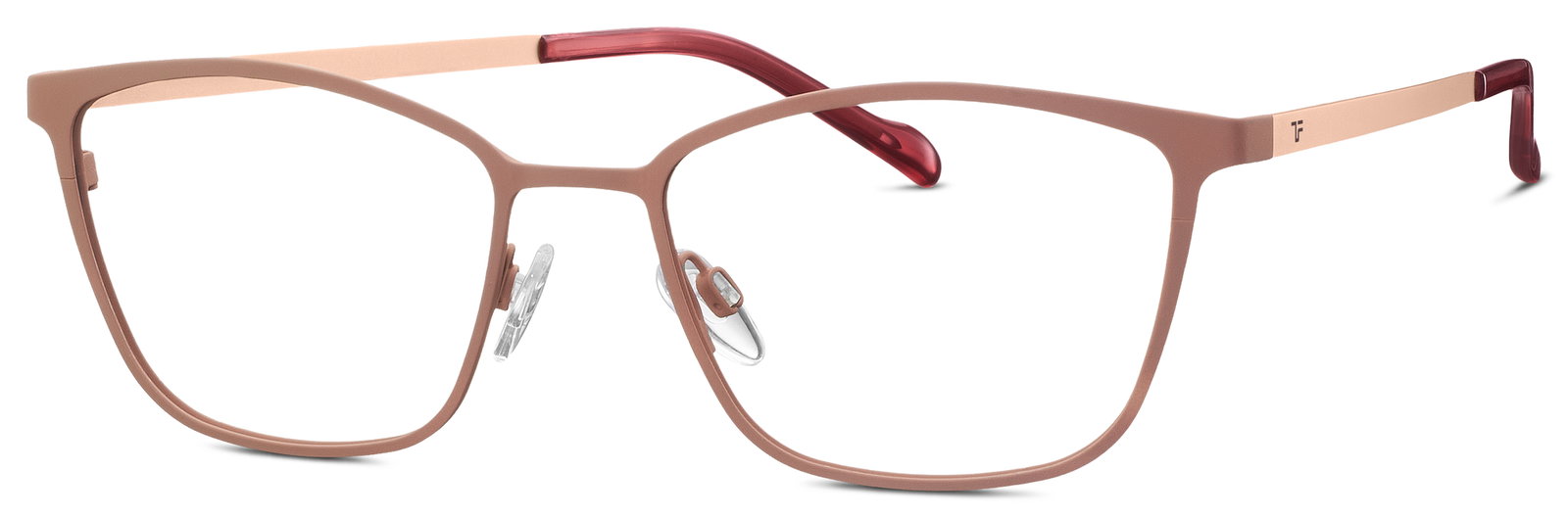 TITANflex 826027 50 – Rechteckige Titan Metallbrille Koralle