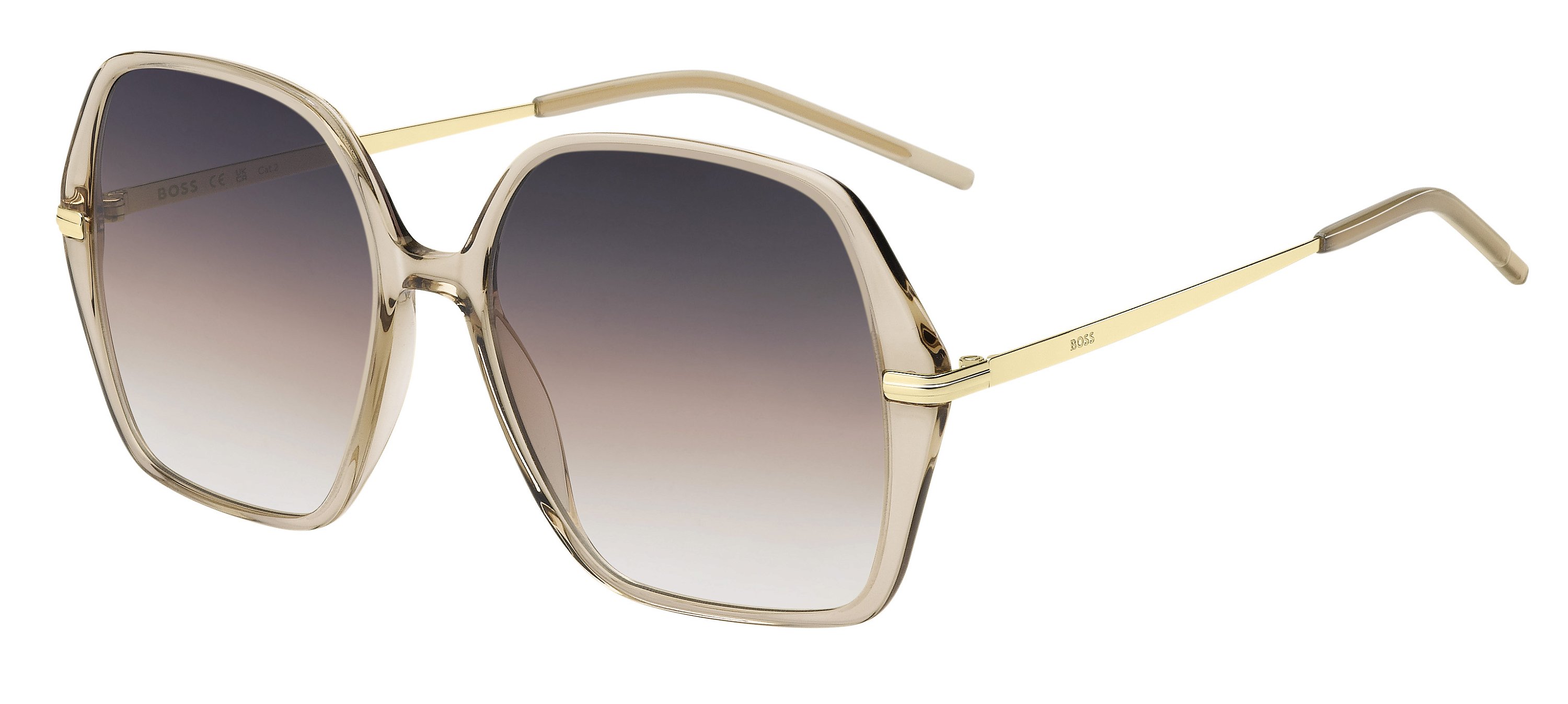 Das Bild zeigt die Sonnenbrille BOSS1660S 84A von der Marke BOSS in Nude/Gold.