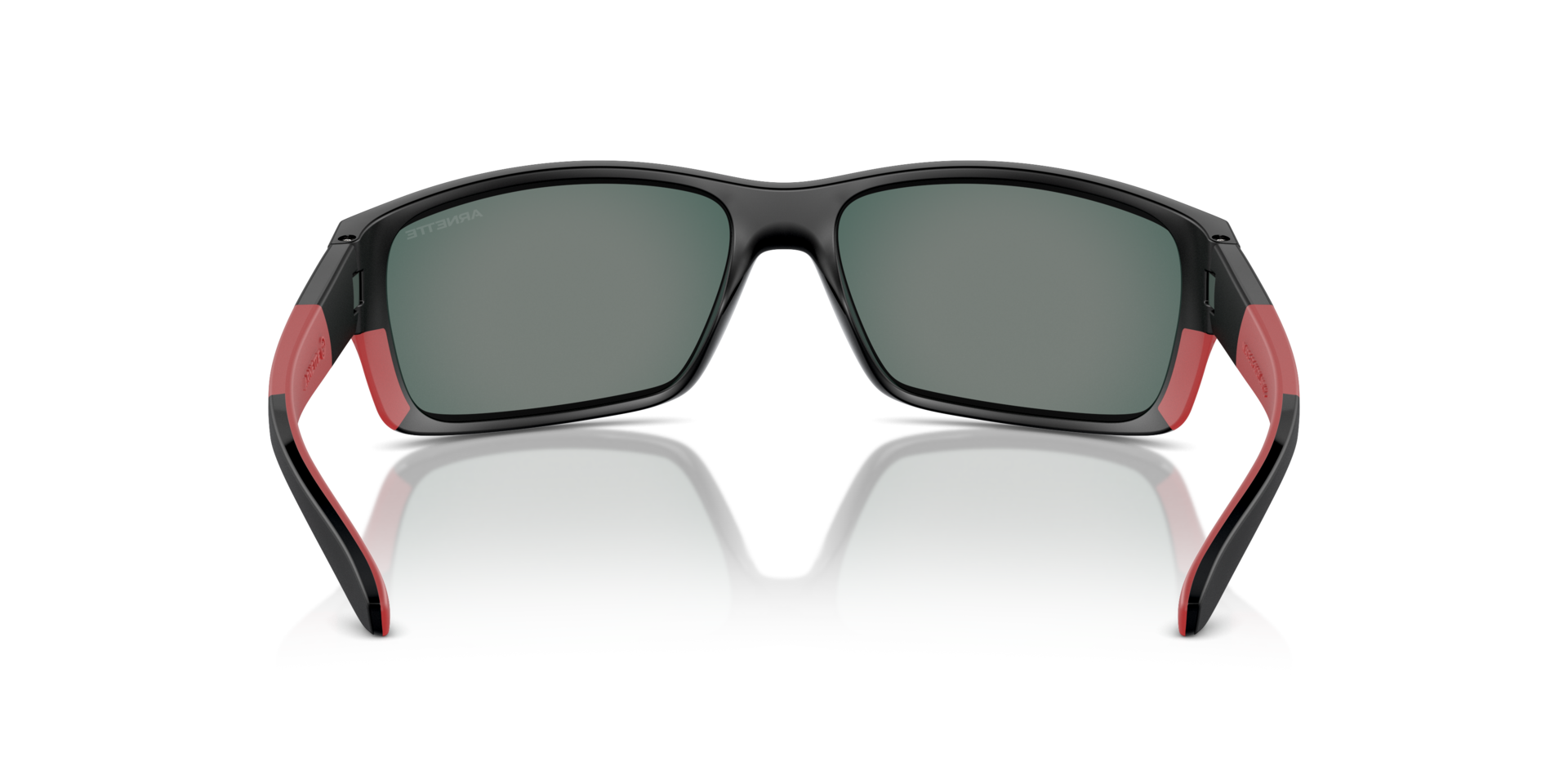 Das Bild zeigt die Sonnenbrille AN4336 27536Q von der Marke Arnette in schwarz/rot.
