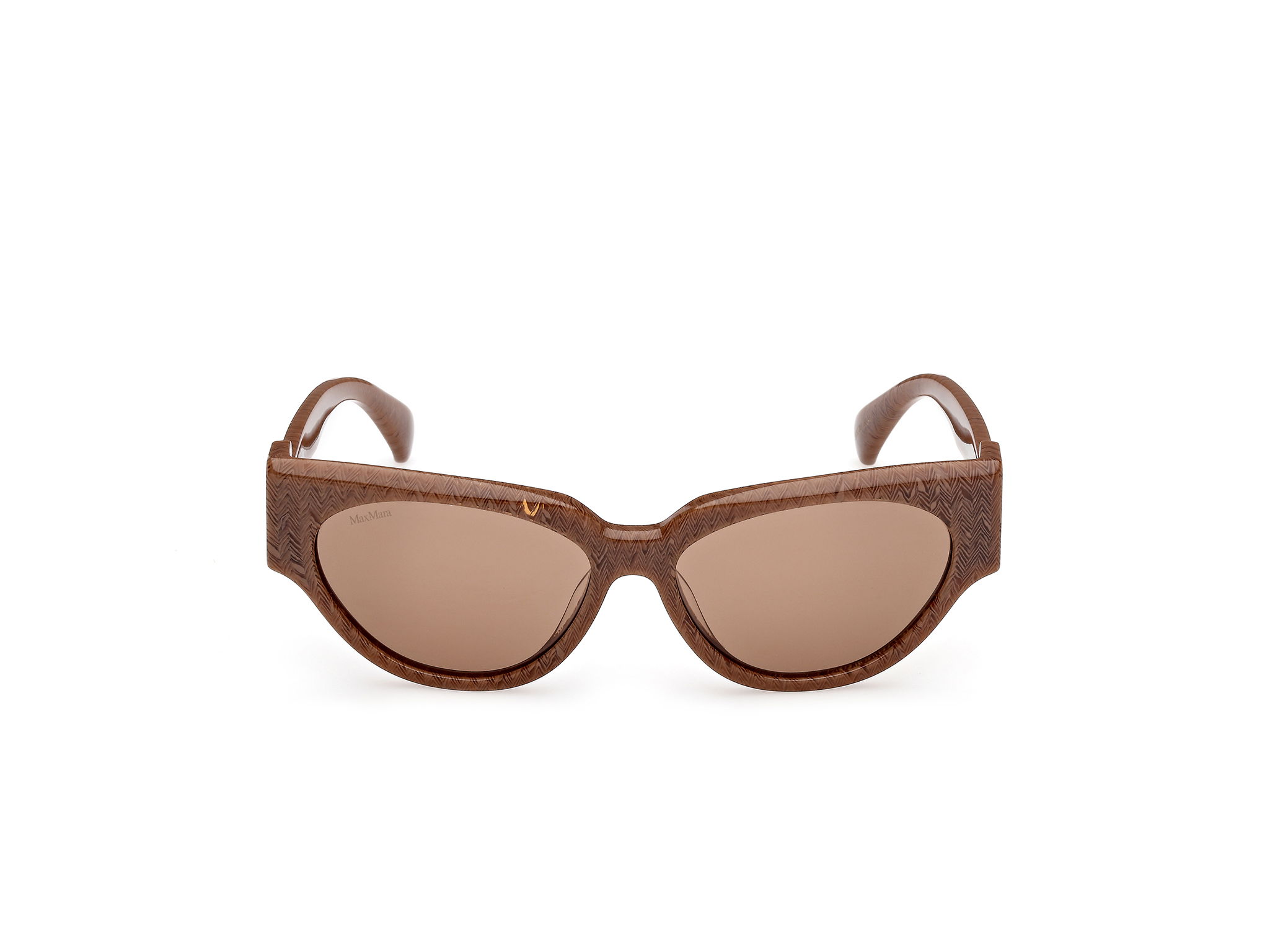 Das Bild zeigt die Sonnenbrille MM0139 von der Marke Max Mara in Braun.