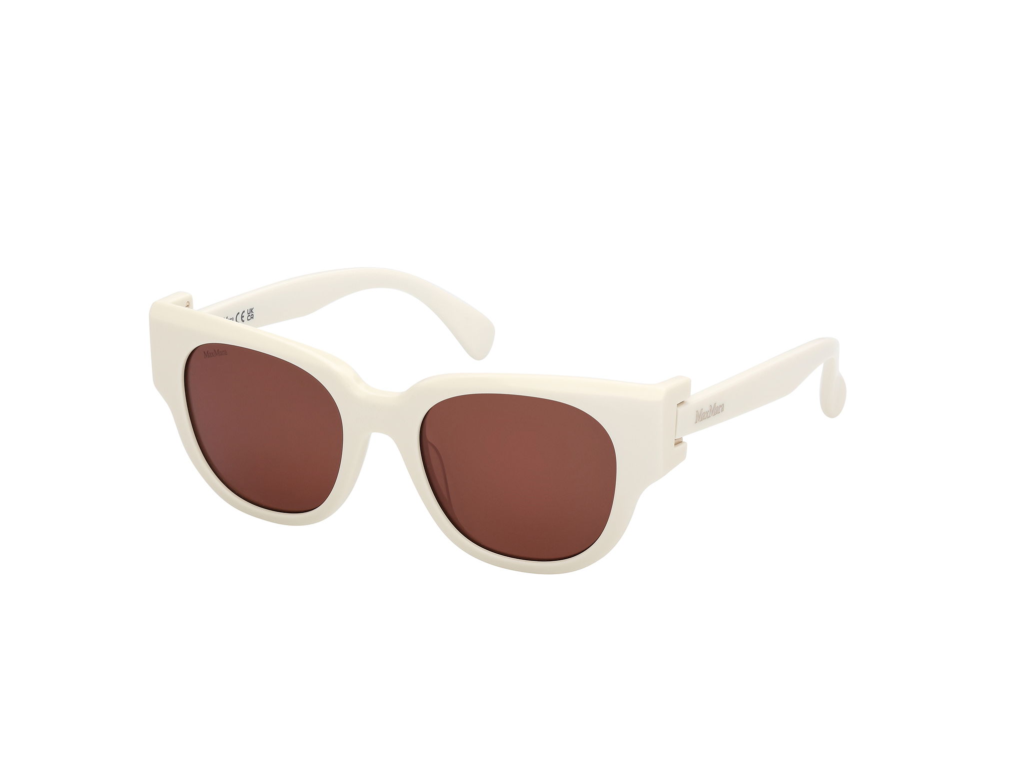 Das Bild zeigt die Sonnenbrille MM0138 von der Marke Max Mara in Weiß.