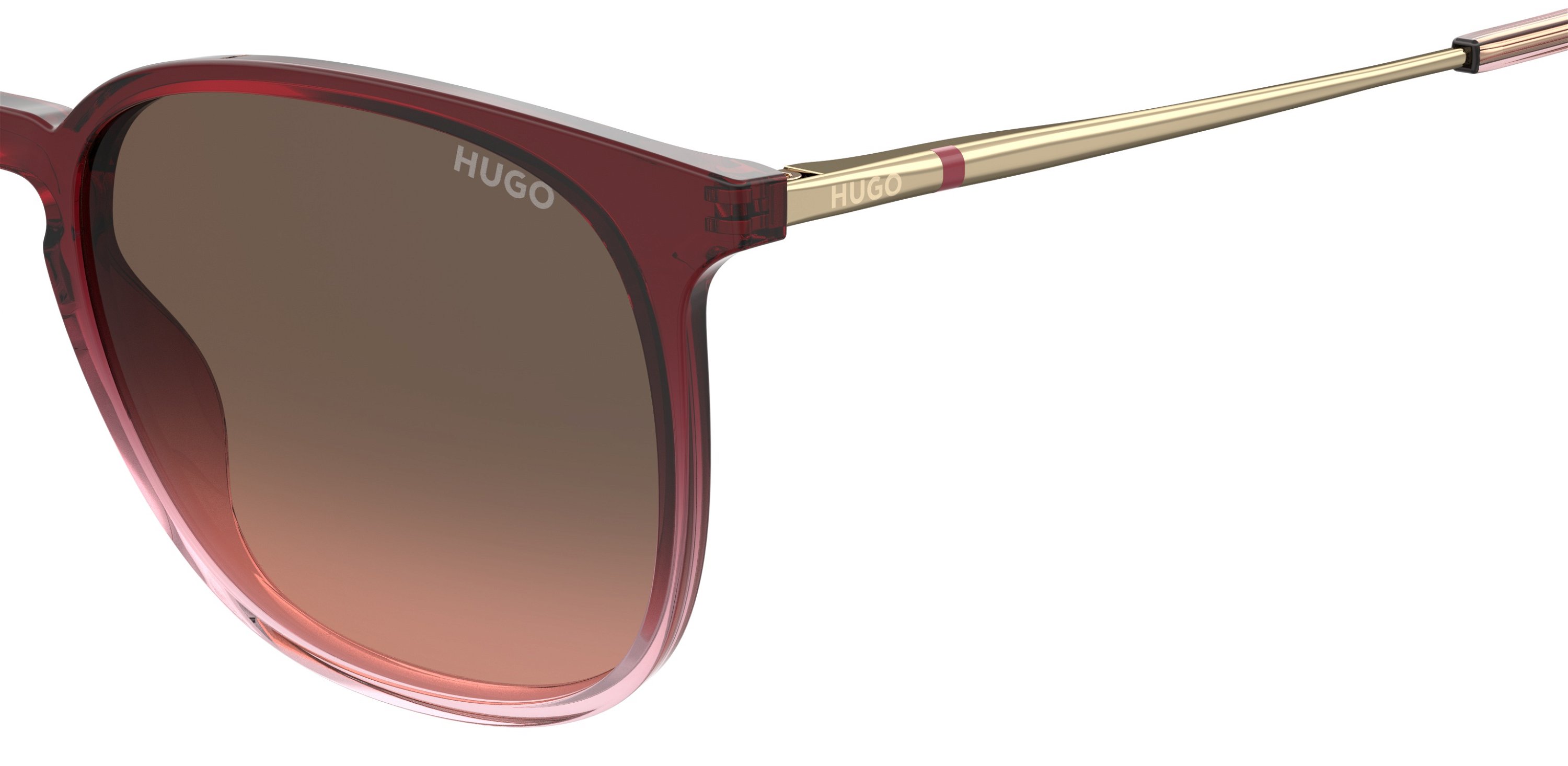 Das Bild zeigt die Sonnenbrille HG1292/S 0T5 von der Marke Hugo in rot.
