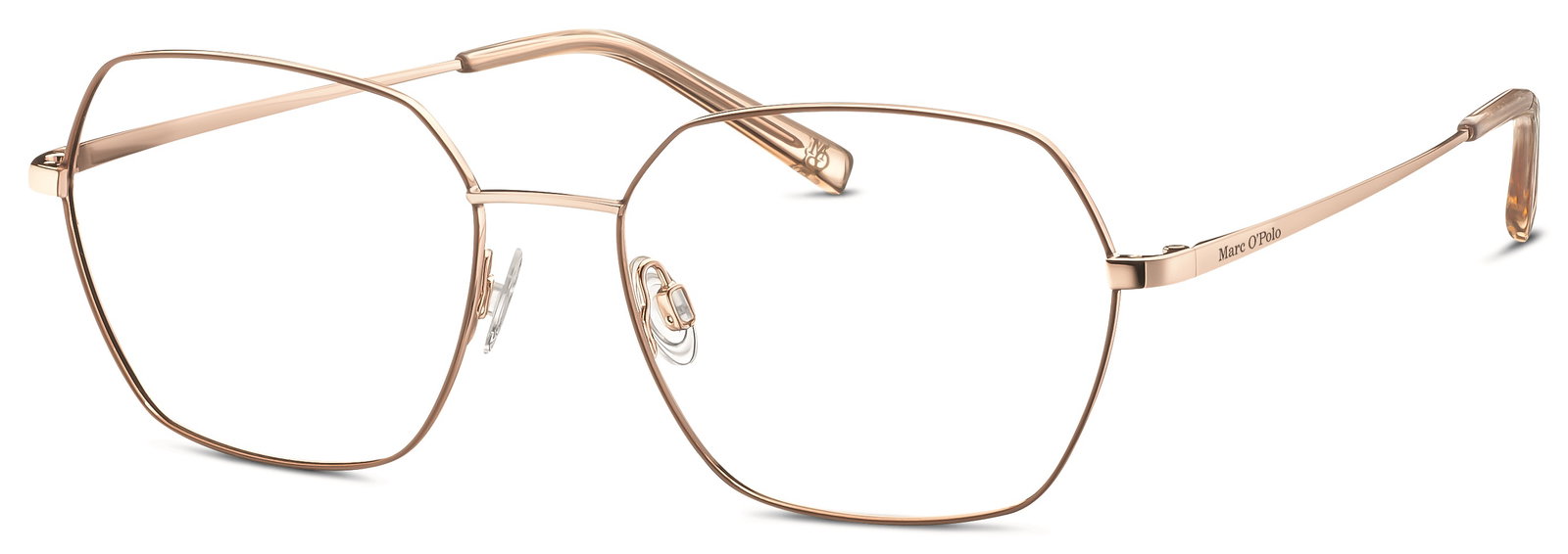 MARC O'POLO Eyewear 502151 21 – Oversize Metallbrille Transparent Grau Gold