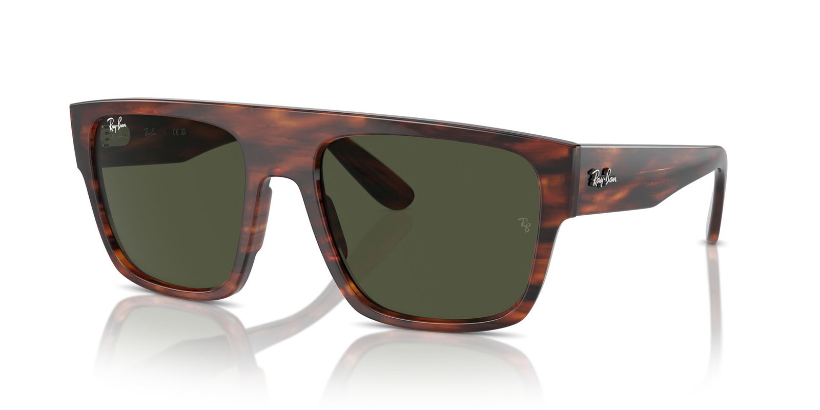 Das Bild zeigt die Sonnenbrille RB0360S 954/31 von der Marke Ray-Ban in Havanna gestreift.