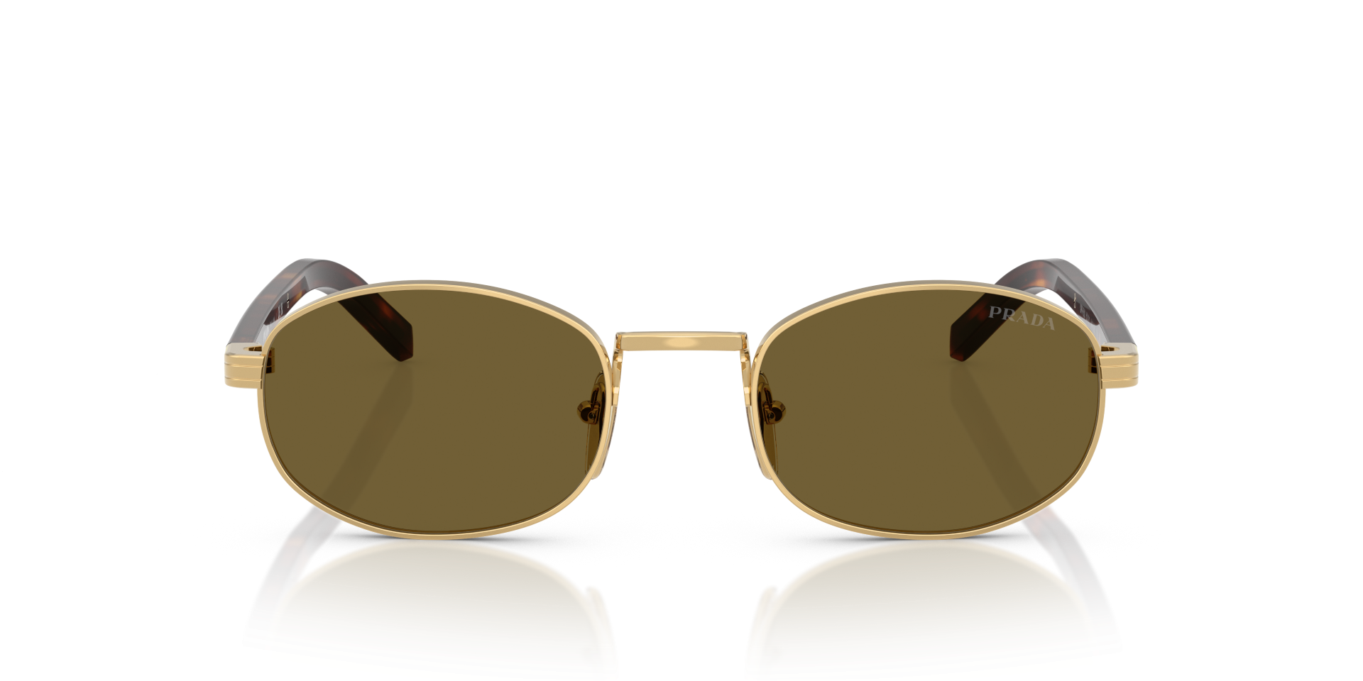 Auf diesem Bild sehen Sie die Sonnenbrille 0PR B53S von Prada in der Farbe Gold.