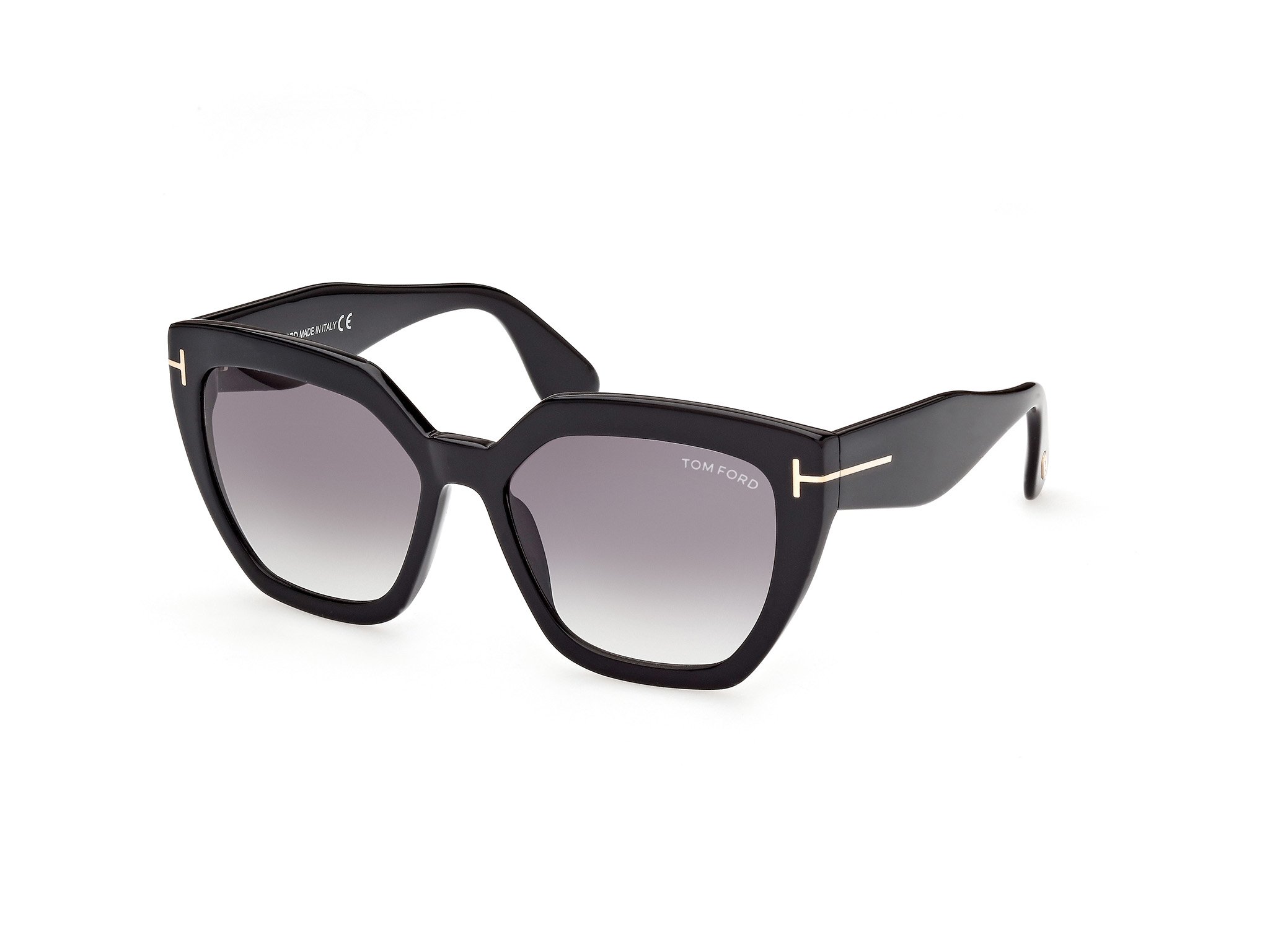 Das Bild zeigt die Sonnenbrille FT0989 01B von der Marke Tom Ford in schwarz..