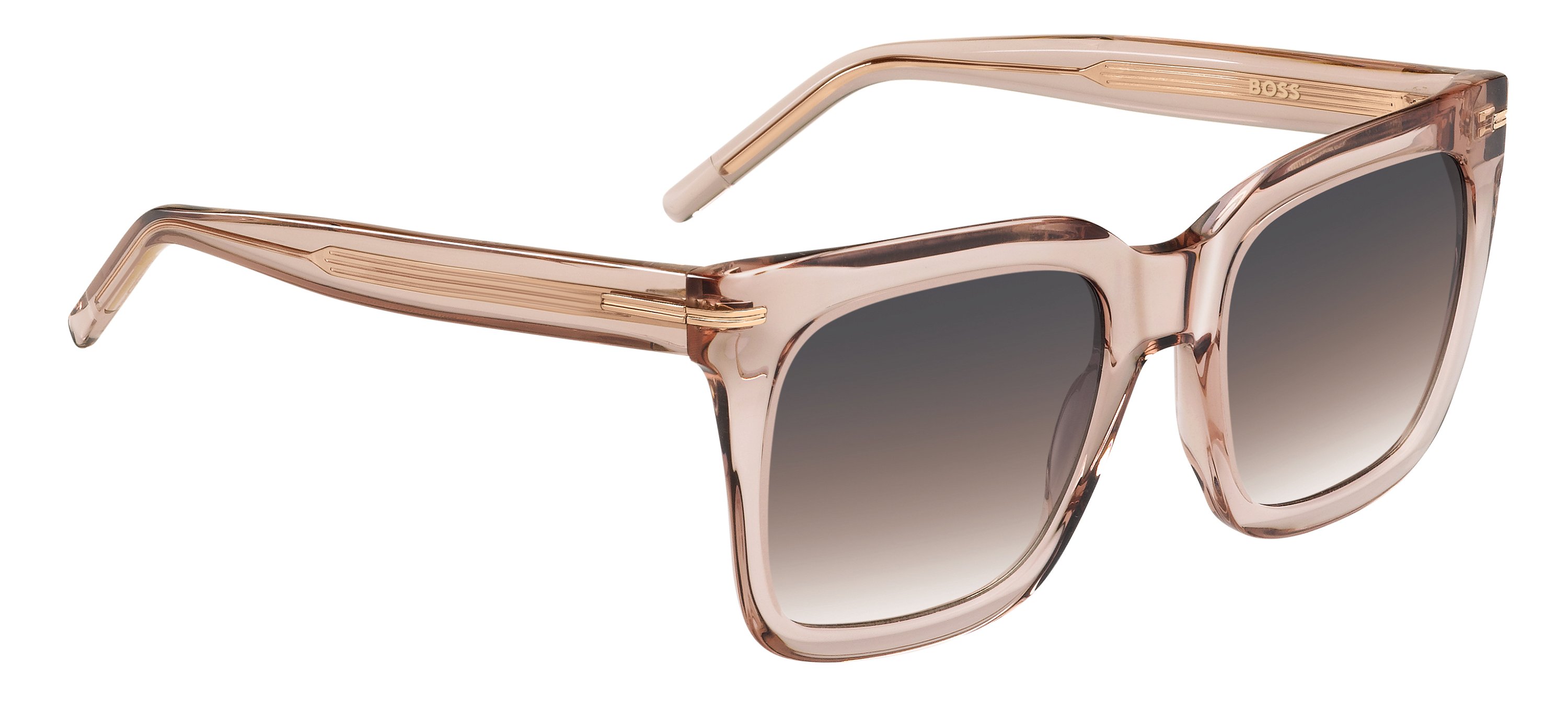 Das Bild zeigt die Sonnenbrille BOSS1656S 35J von der Marke BOSS in Pink.