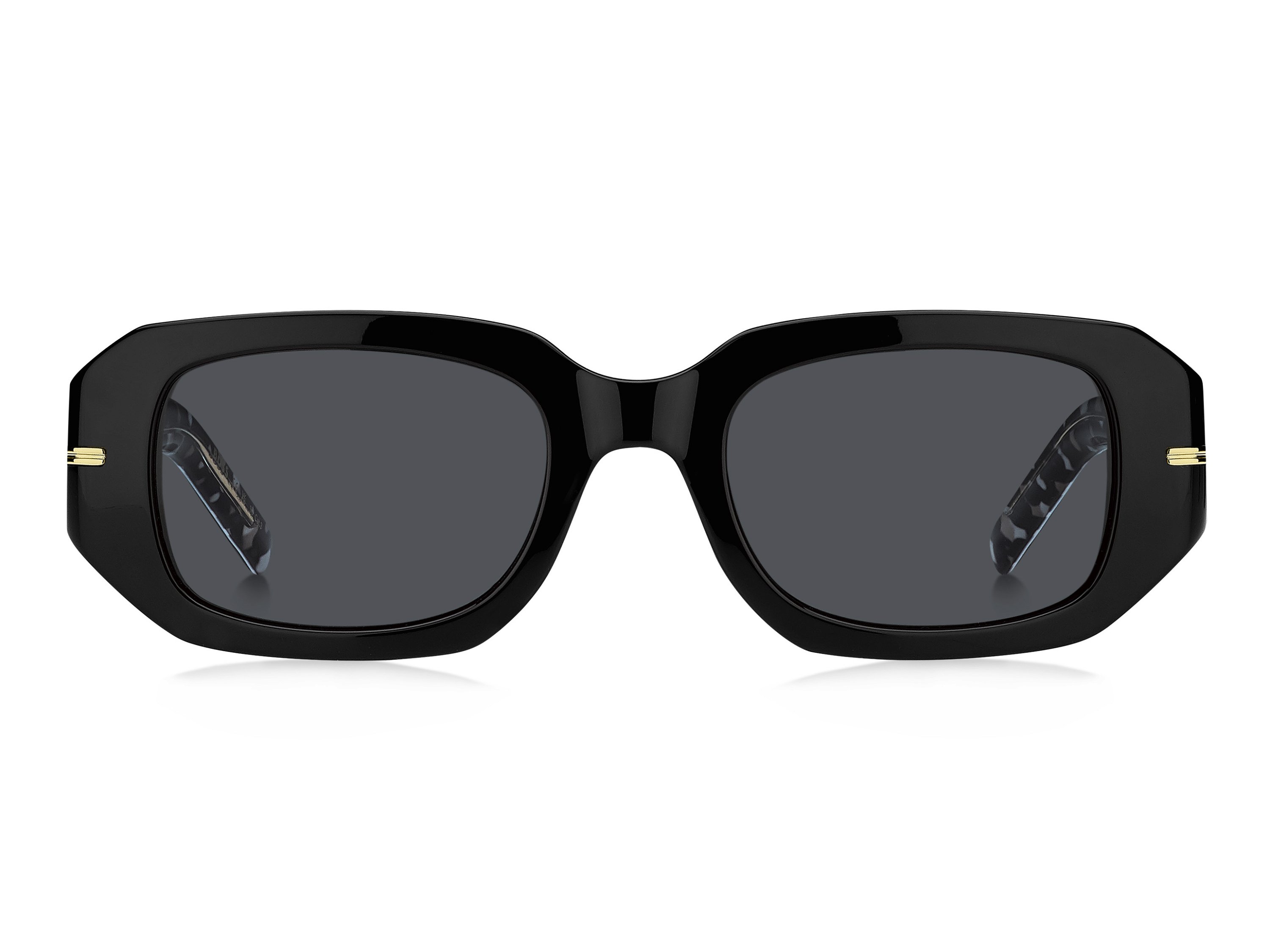Das Bild zeigt die Sonnenbrille BOSS1608S 807 von der Marke BOSS in Schwarz.