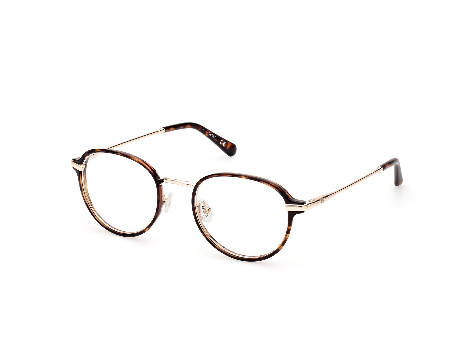 Guess GU50079 052 – Oval Damenbrille Havanna Braun Gold