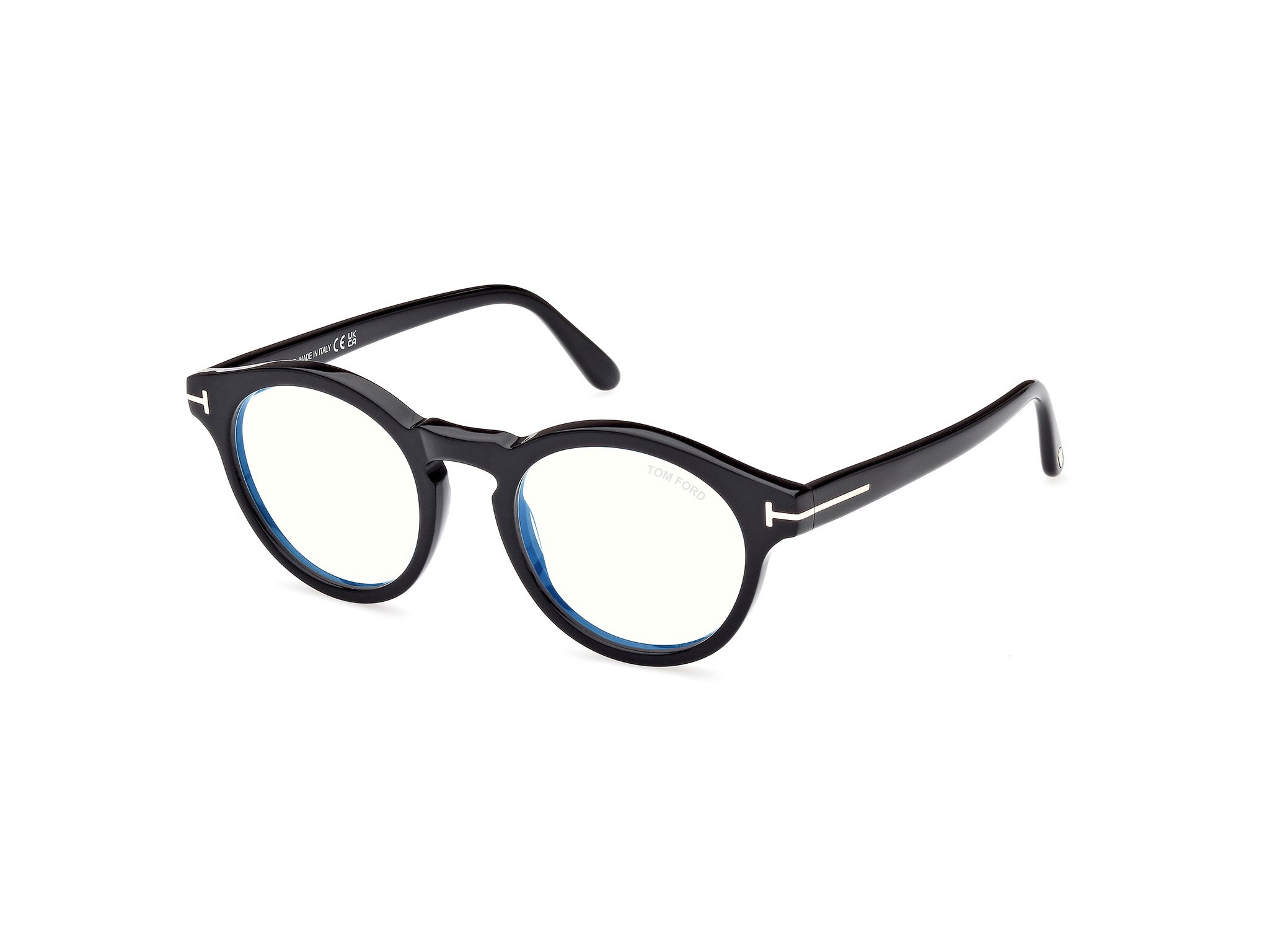 Das Bild zeigt die Korrektionsbrille FT5887-B 001 von der Marke Tom Ford in schwarz.