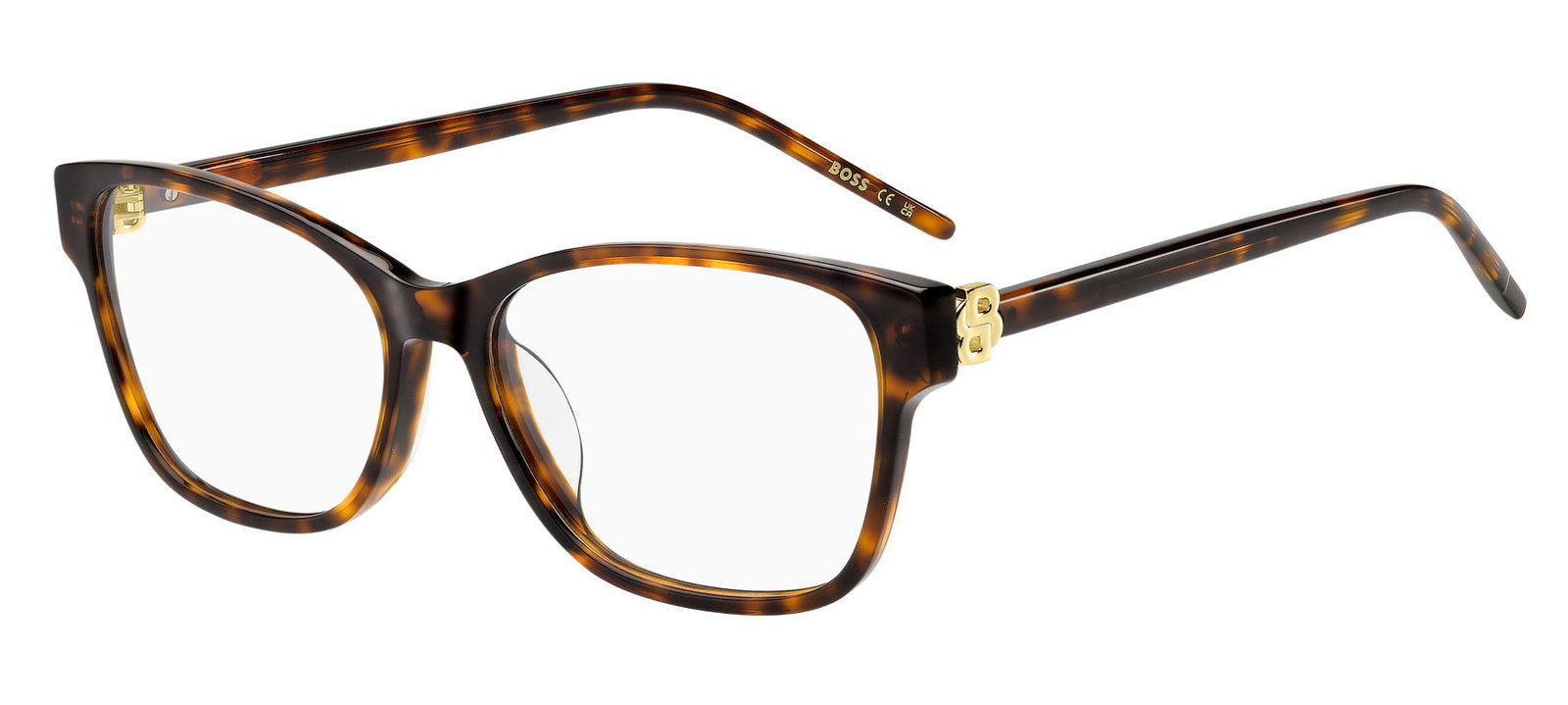 Zu sehen ist eine Korrektionsbrille von Boss in der Farbe Havanna.