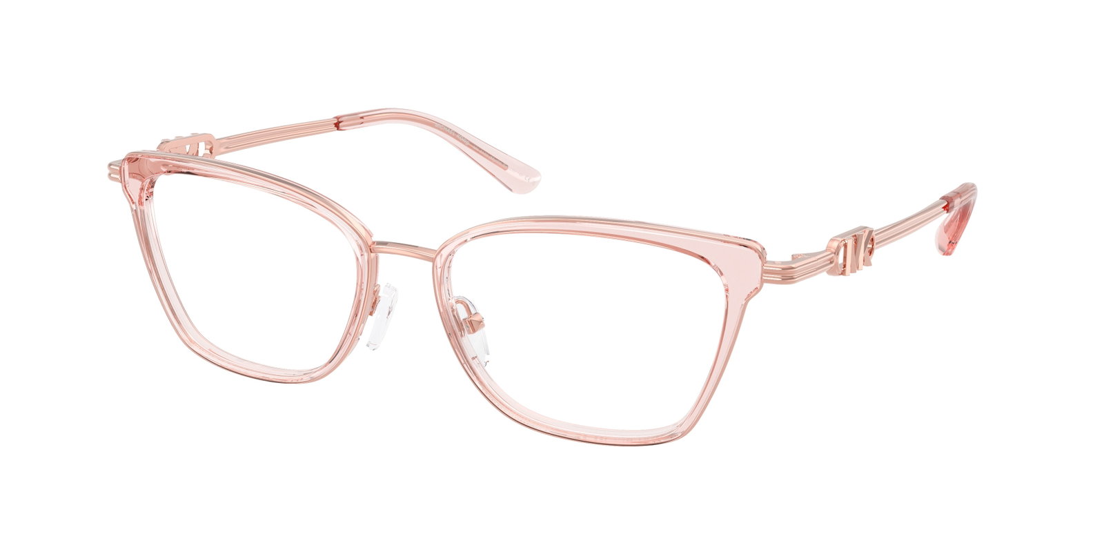 zu sehen ist eine Korrektionsbrille von Michael Kors in der Farbe Rosegold.