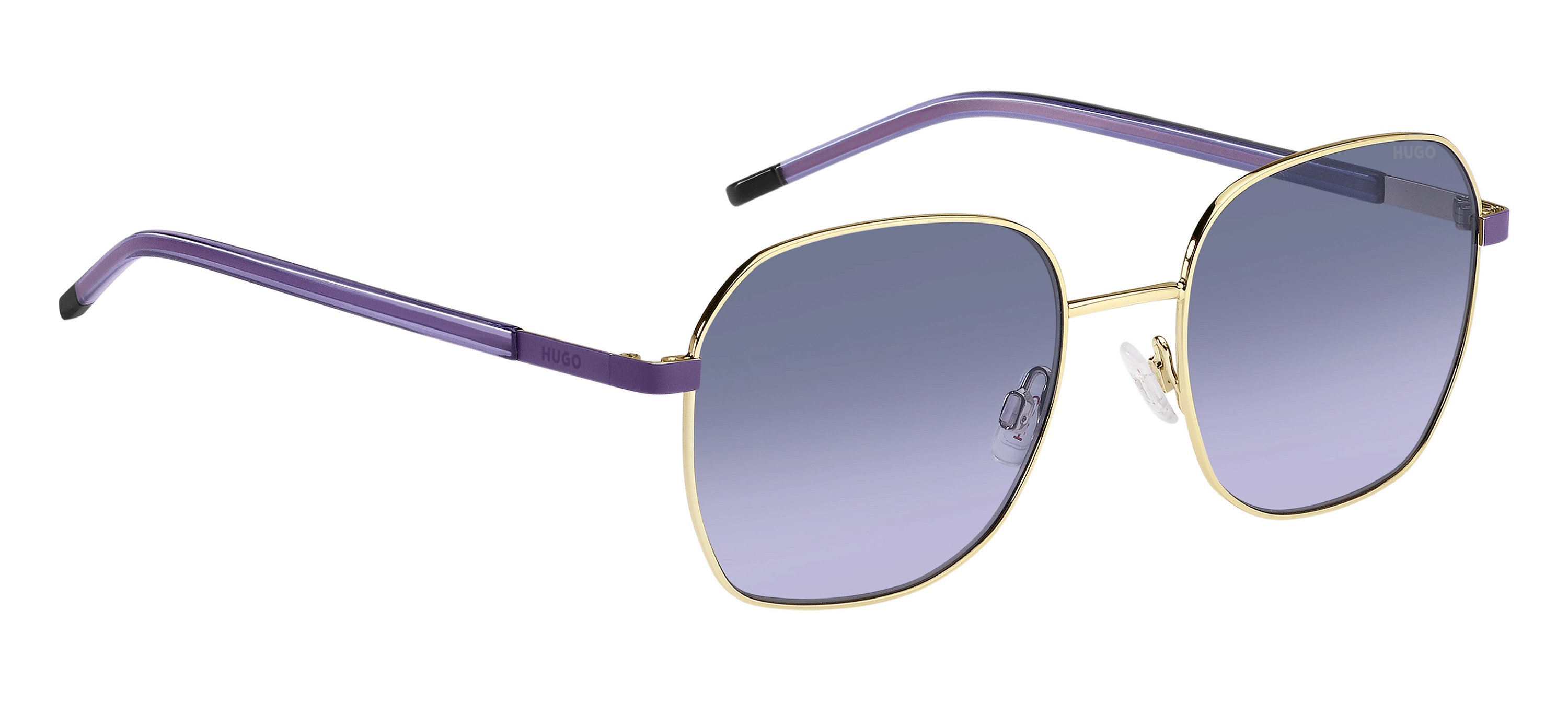 Das Bild zeigt die Sonnenbrille HG1276/S S9E von der Marke Hugo in gold/violet.