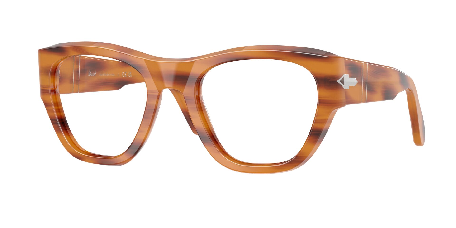 Das Bild zeigt die Persol Fassung PO0054V 960 leicht seitlich.