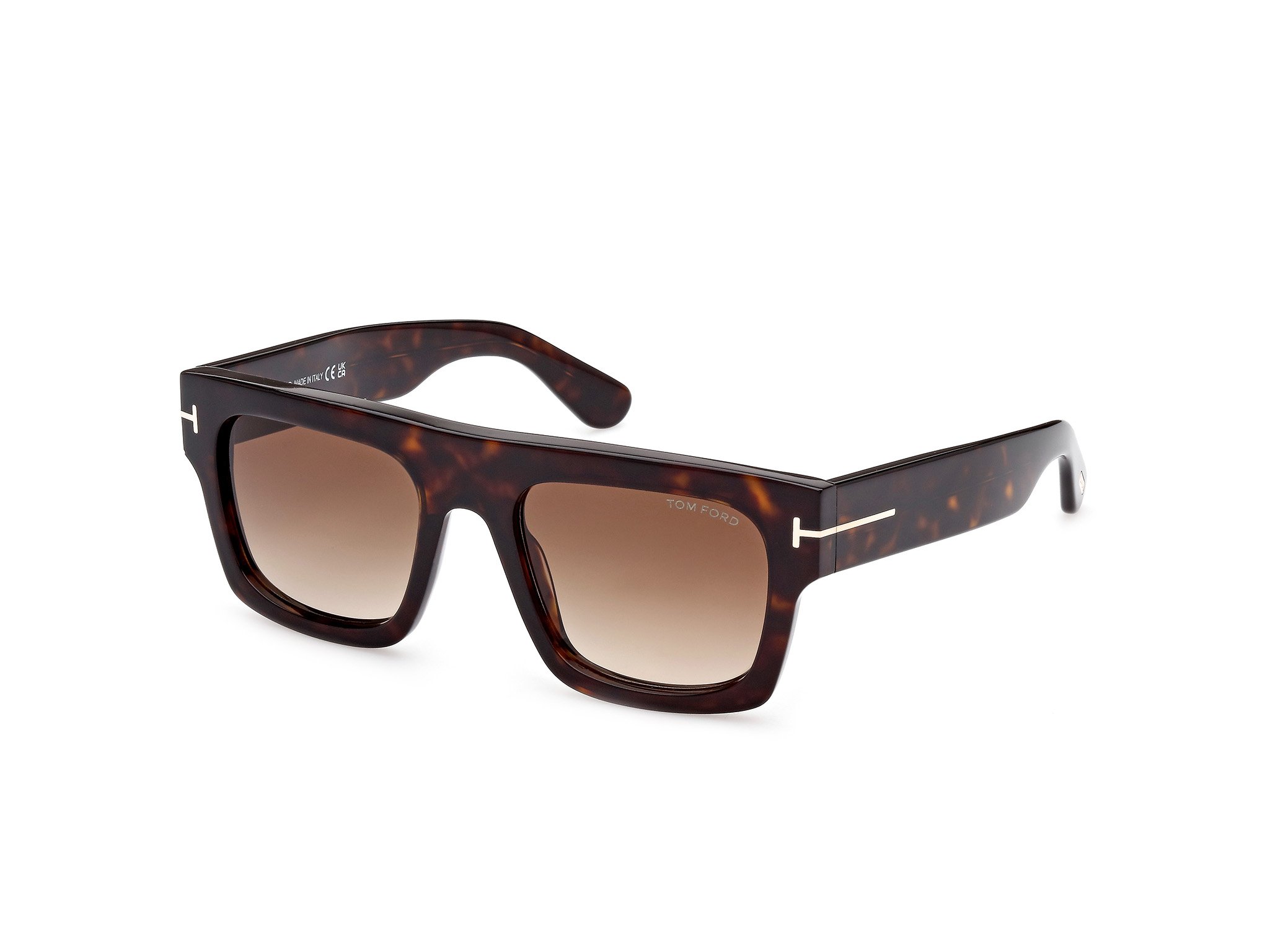 Das Bild zeigt die Sonnenbrille FT0711 52F von der Marke Tom Ford in schwarz.