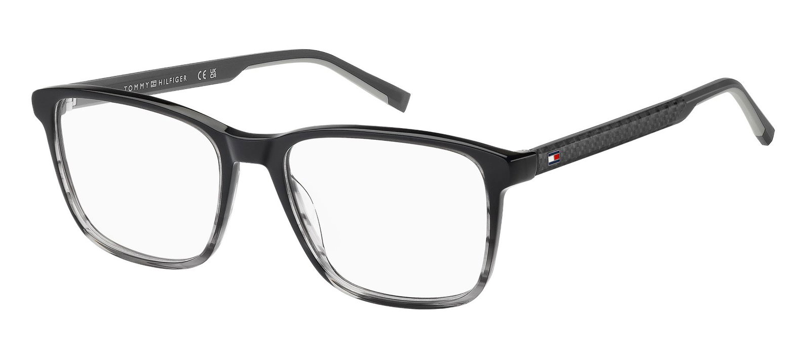 zu sehen ist eine Korrektionsbrille von Tommy Hilfiger in der Farbe gemustert.