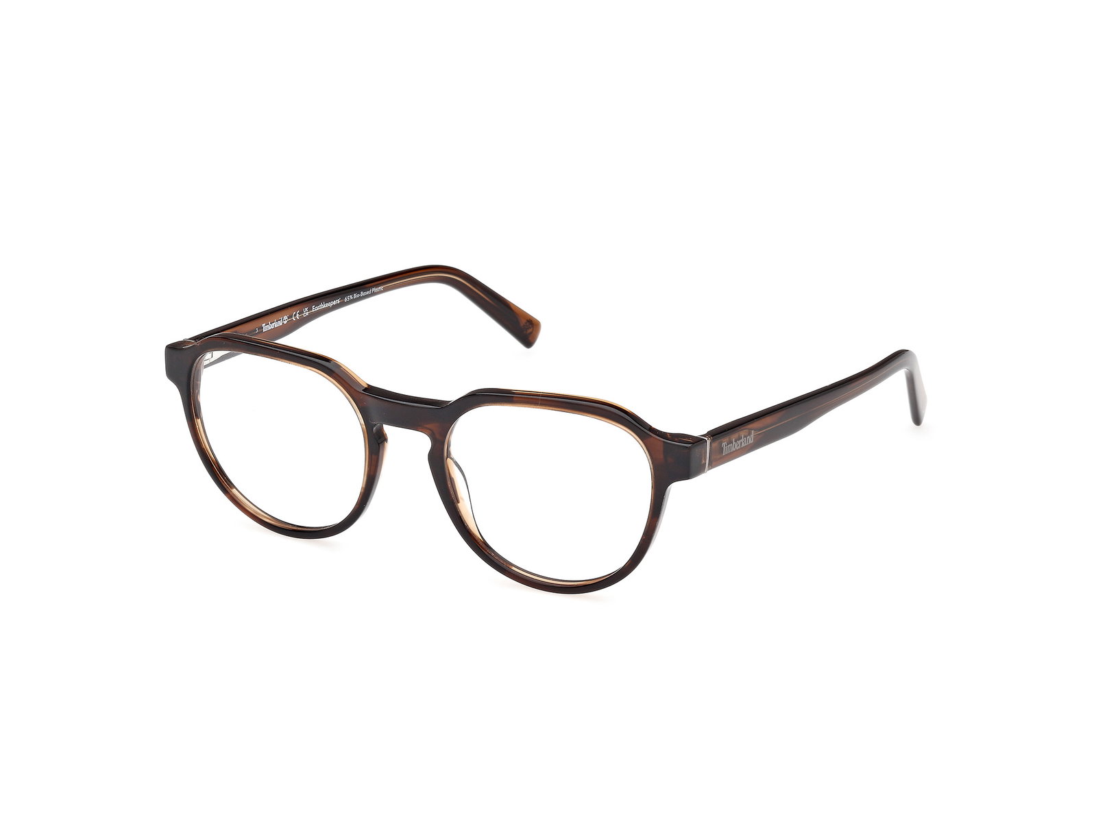 Timberland TB50032 48 – Runde Herrenbrille Hellbraun Kunststoff