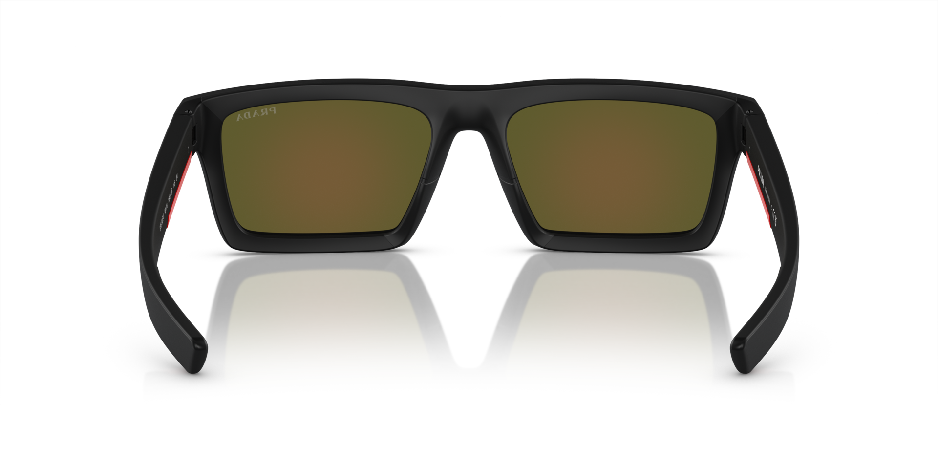 Das Bild zeigt die Sonnenbrille PS02ZSU 1BO08R von der Marke Prada Linea Rossa in schwarz.
