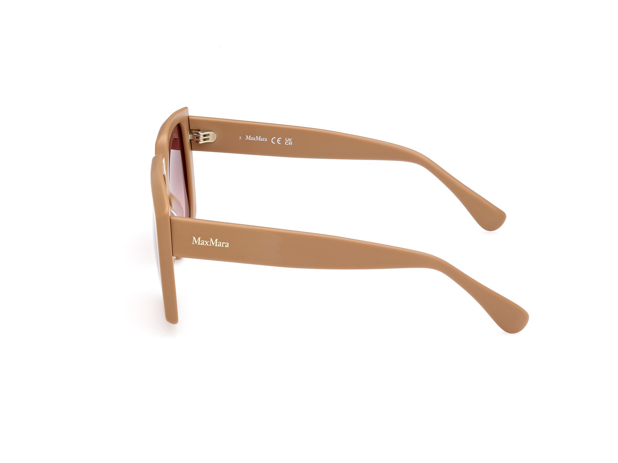 Das Bild zeigt die Sonnenbrille MM0024 46F von der Marke Max Mara in Hellbraun.