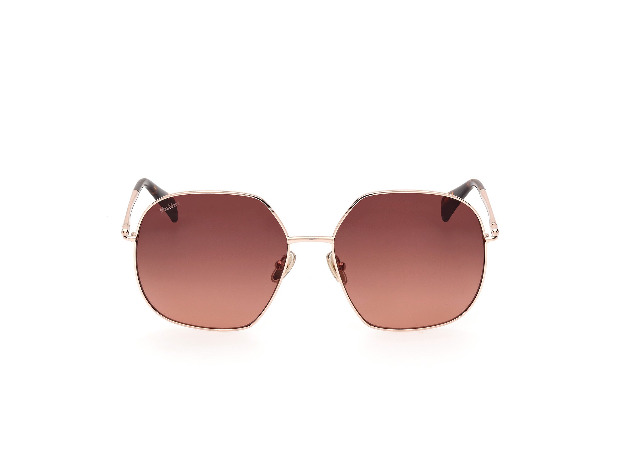 Das Bild zeigt die Sonnenbrille MM0061 28F von der Marke Max Mara in Rose Gold.