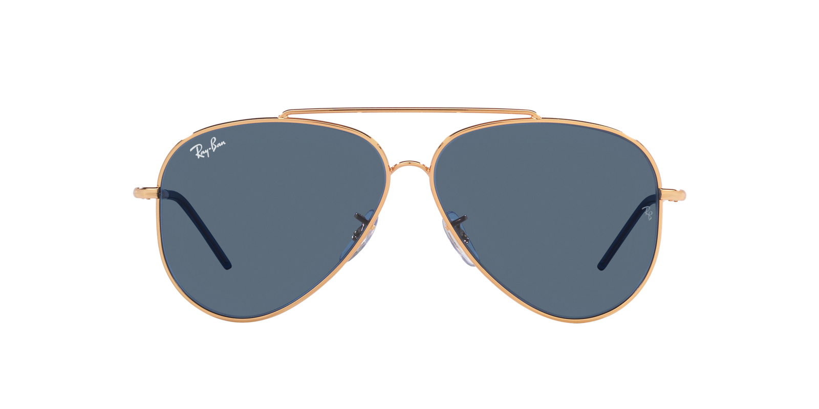 Das Bild zeigt die Sonnenbrille 0101S 92023A von der Marke Ray Ban in Rotgold.