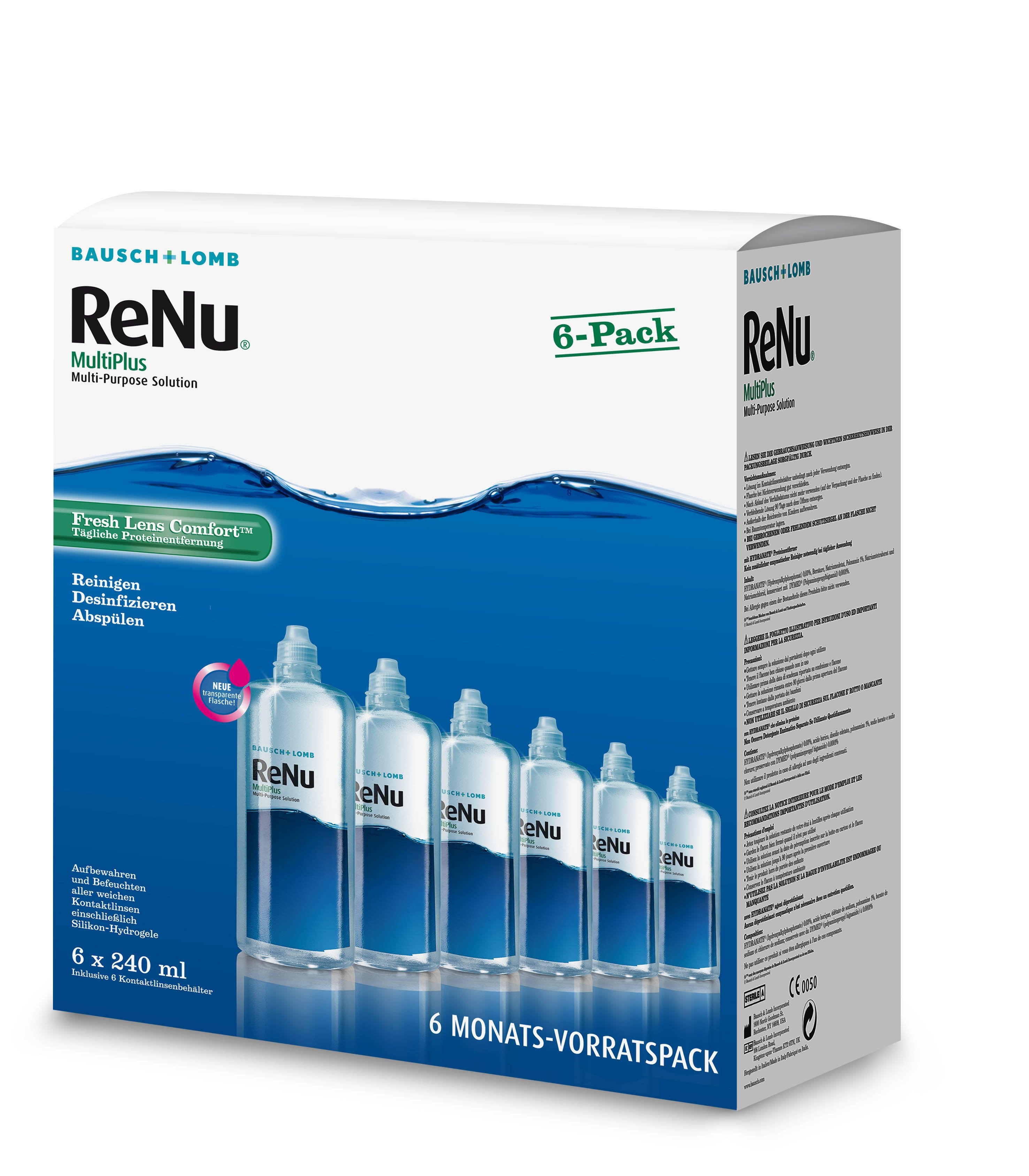ReNu Multiplus Fresh Lens Comfort 6-Monatspack, B&L (6 x 240 ml)