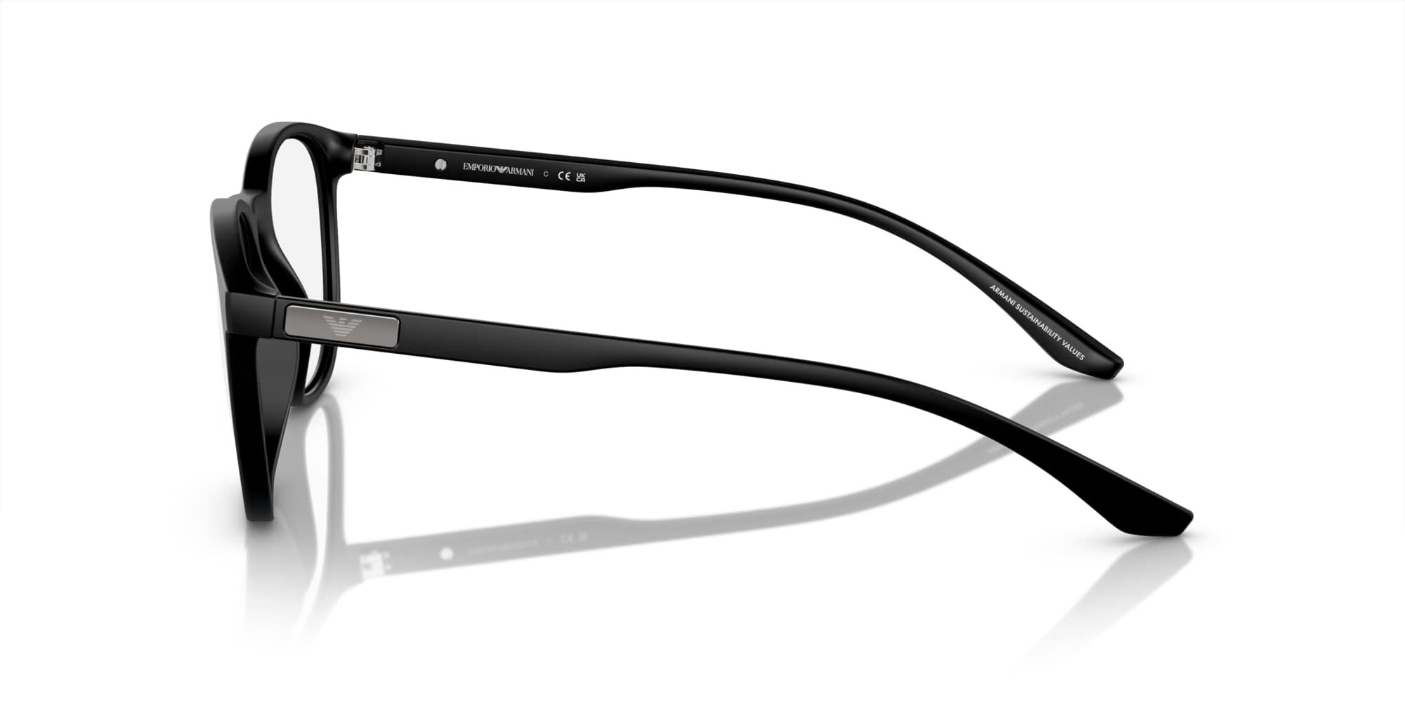 Emporio Armani Brille für Herren in schwarz matt EA3229 5001 51