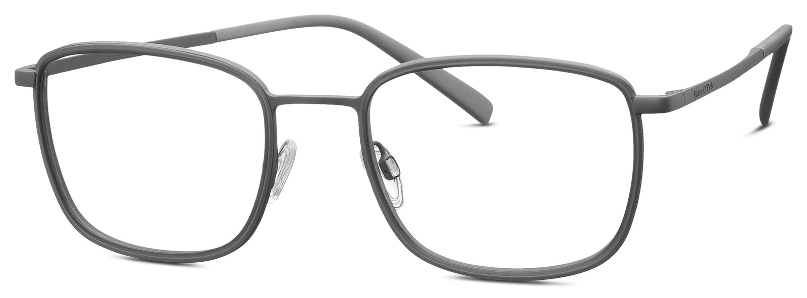 MARC O'POLO Eyewear 502186 30 – Rechteckige Metallbrille Grau schmal