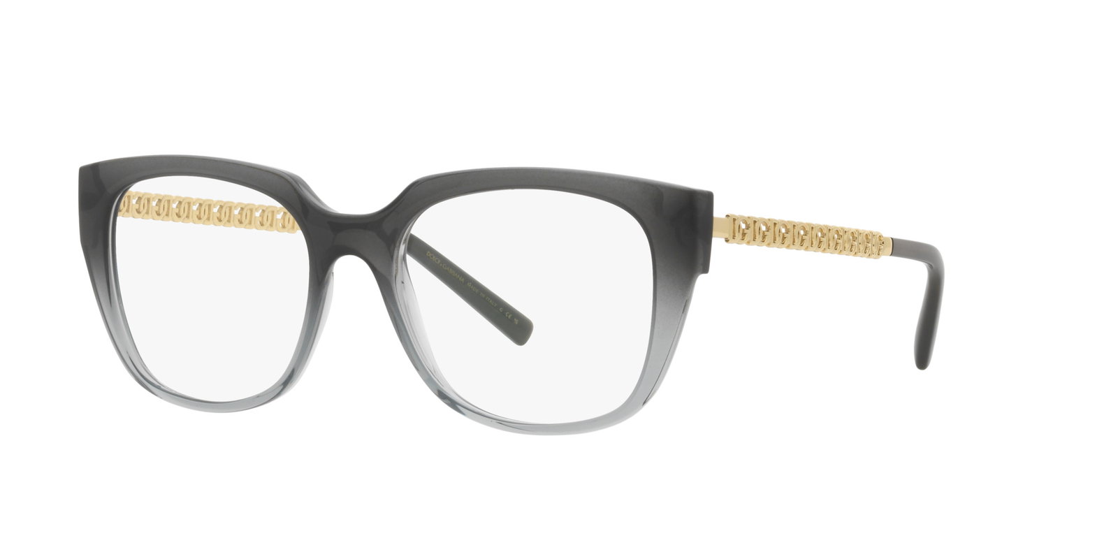 Dolce & Gabbana DG5087 3385 – Schwarze Damenbrille quadratisch Kunststoff