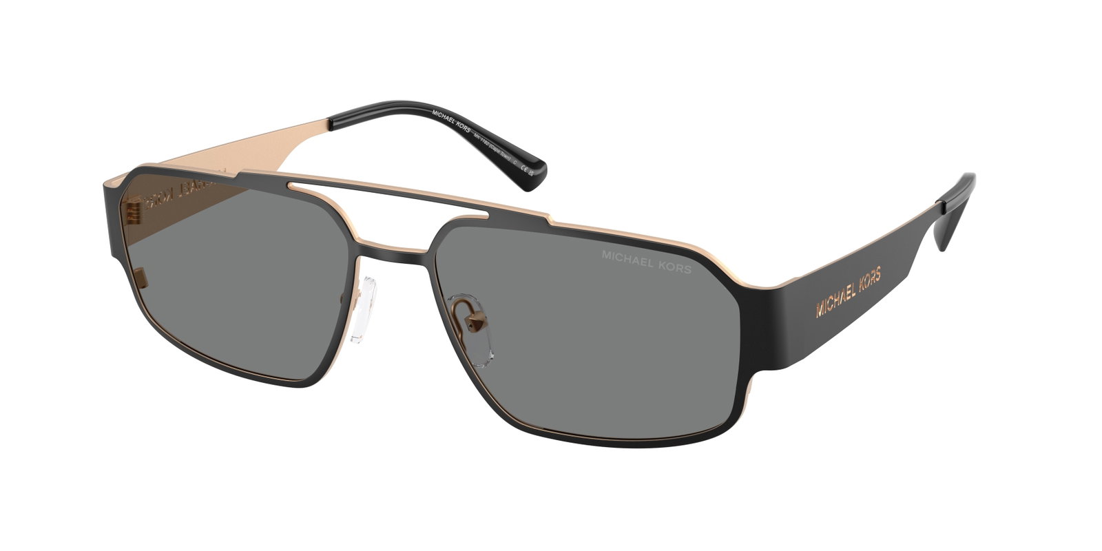 Das Bild zeigt die Sonnenbrille MK1182 von Michael Kors in der Farbe Schwarz.