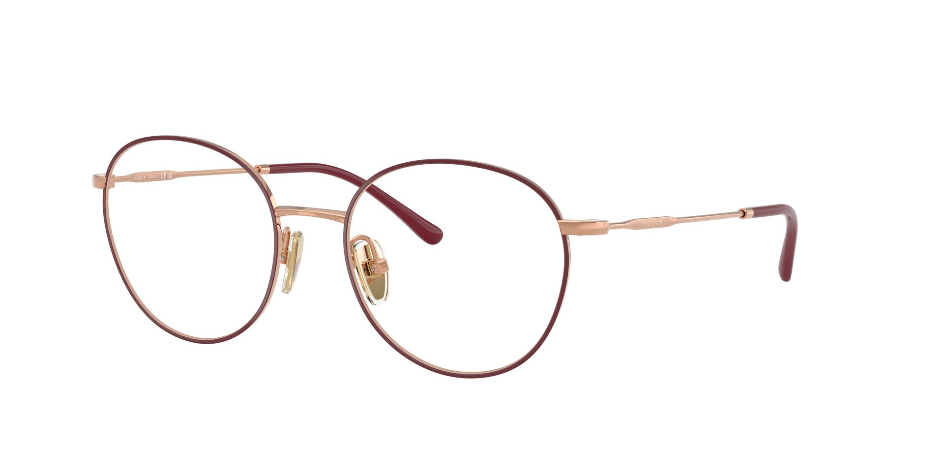 Das Bild zeigt die Korrektionsbrille 4280 von der Marke Vogue in der Farbe Schwarz Gold.