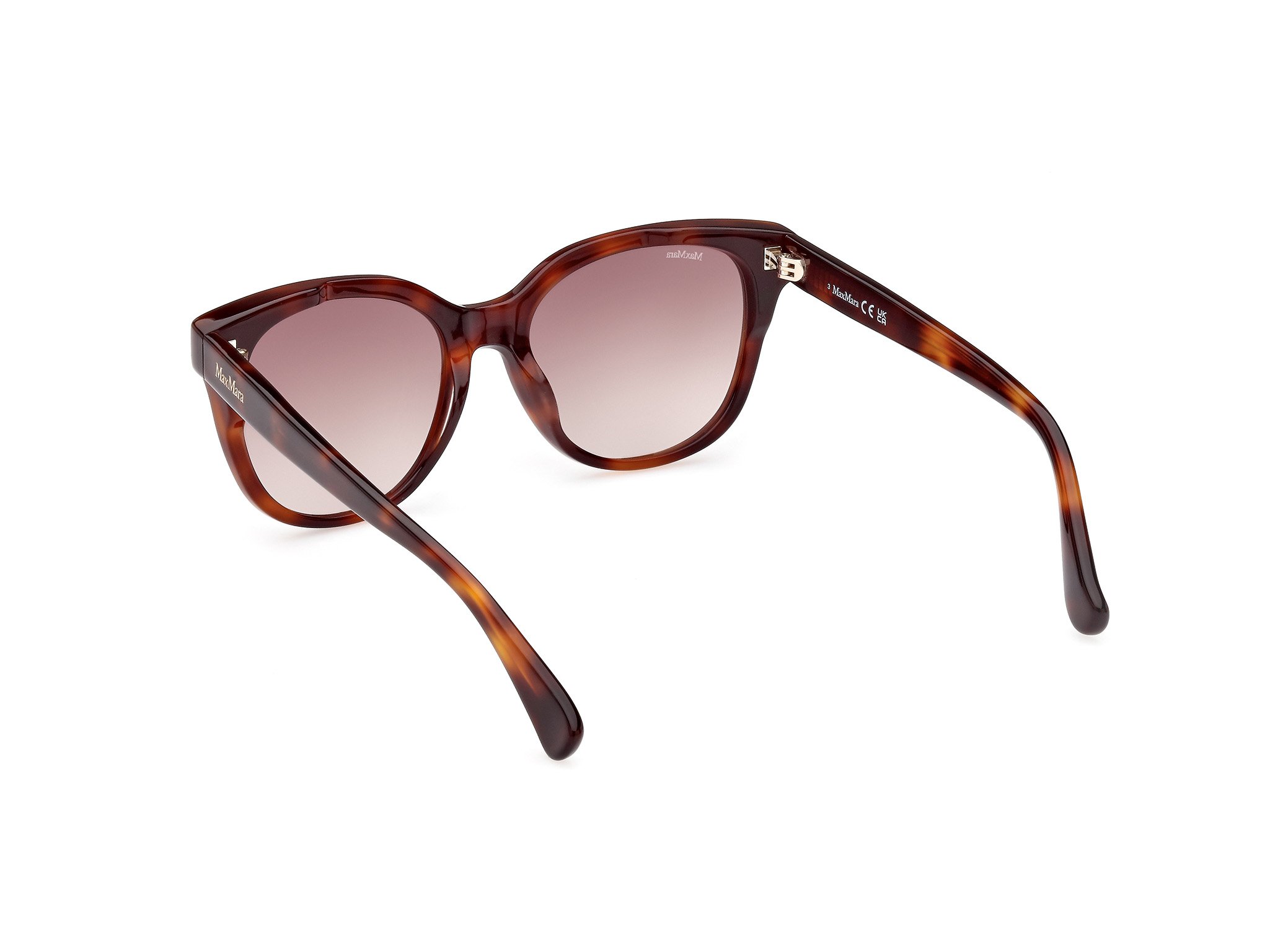 Das Bild zeigt die Sonnenbrille MM0068 52F von der Marke Max Mara in Rot Havanna.