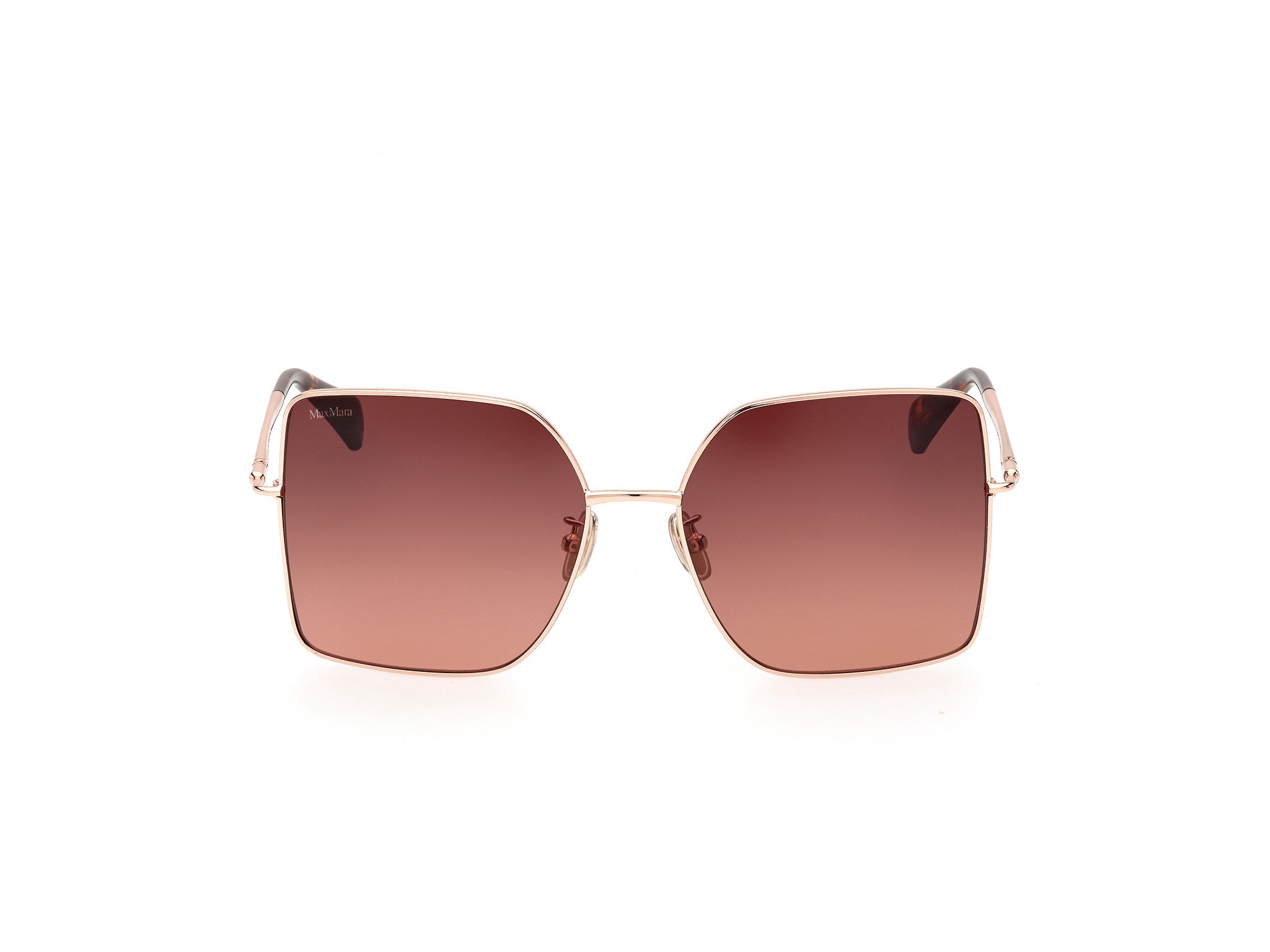 Das Bild zeigt die Sonnenbrille MM0062-H 50F von der Marke Max Mara in Rose Gold.