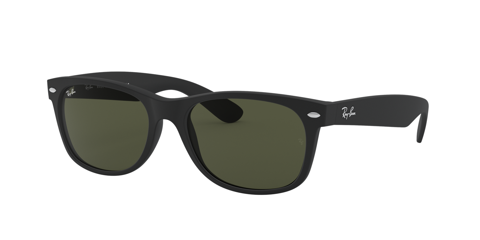 Das Bild zeigt die Sonnenbrille New Wayfarer RB2132 622 von der Marke Ray-Ban in schwarz.