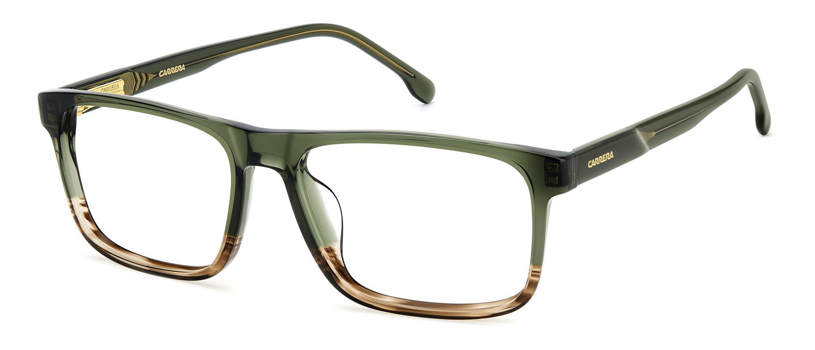 Zu sehen ist die Korrektionsbrille 108078 von Carrera in der Farbe Grün.