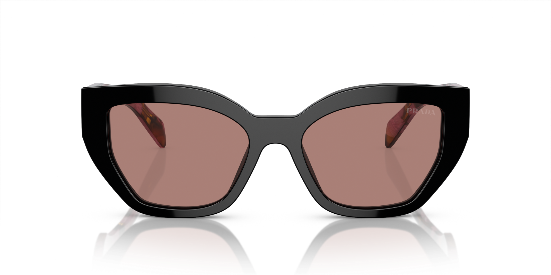 Auf diesem Bild sehen Sie die Sonnenbrille 0PR A09S von Prada in der Farbe Schwarz.