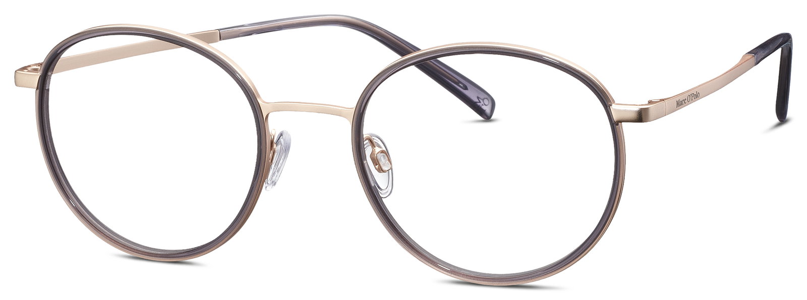 MARC O'POLO Eyewear 502188 32 – Runde Metallbrille Grau Gold
