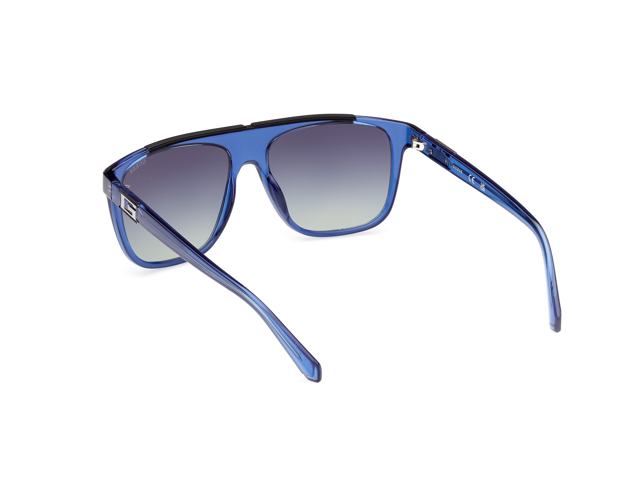 Das Bild zeigt die Sonnenbrille GU00123 90W von der Marke Guess in Blau.