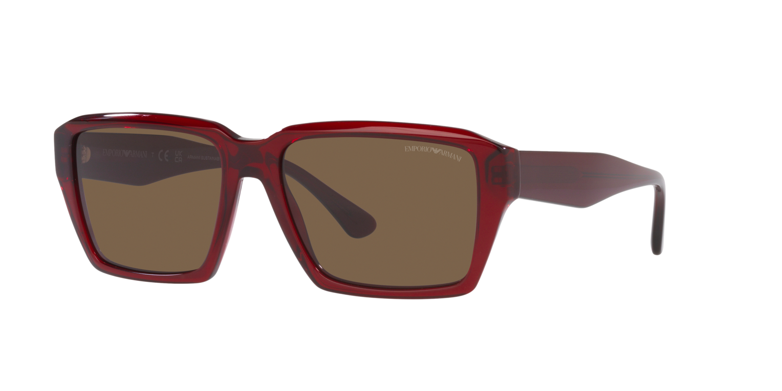 Emporio Armani Sonnenbrille in Rot transparent EA4186 507573 58