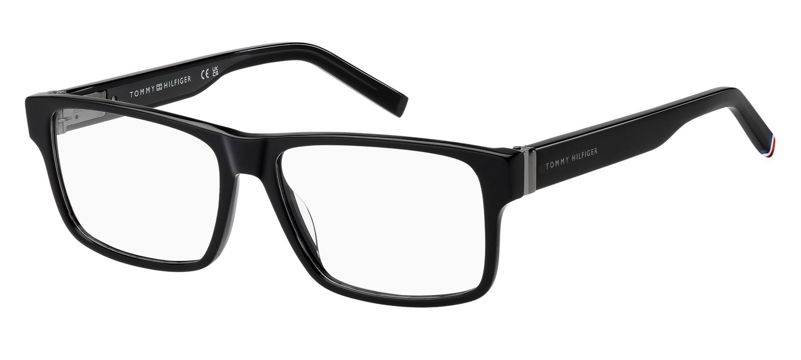 zu sehen ist eine Korrektionsbrille von Tommy Hilfiger in der Farbe Schwarz.