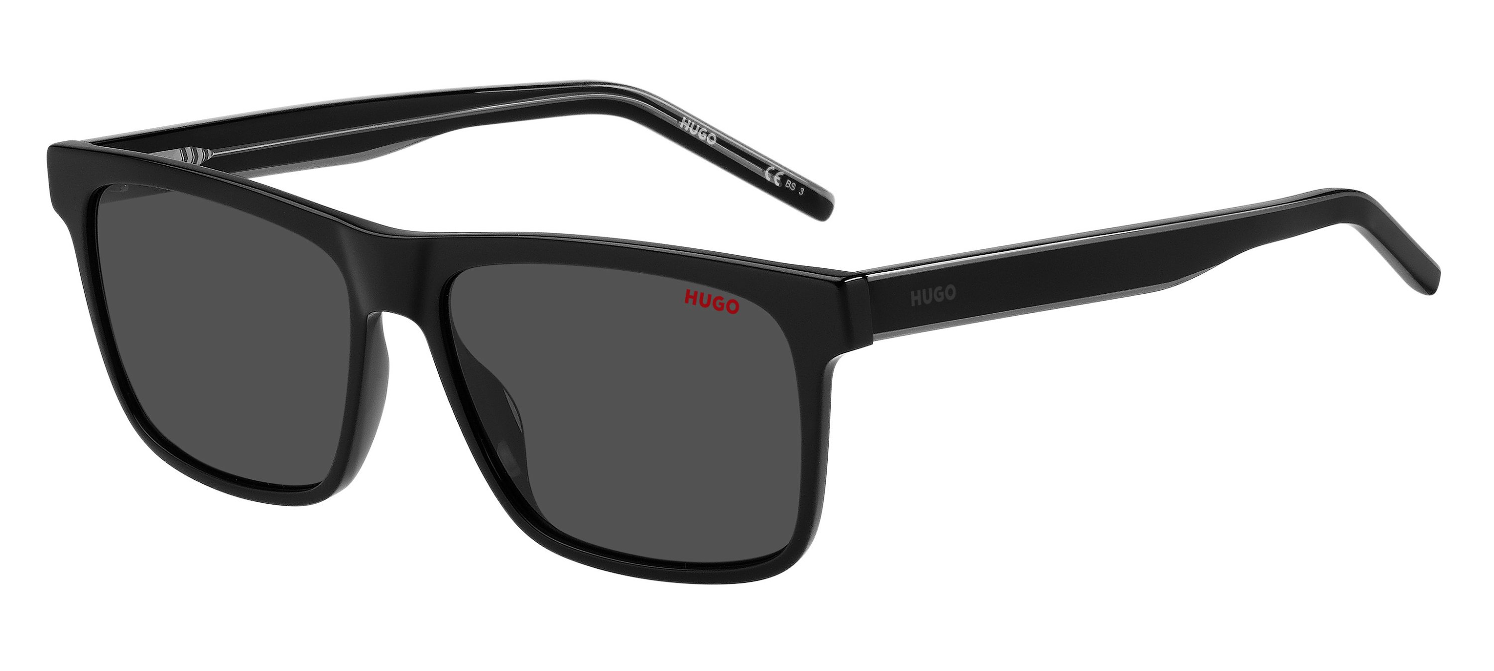 Das Bild zeigt die Sonnenbrille HG1242/S 807 von der Marke Hugo in schwarz.