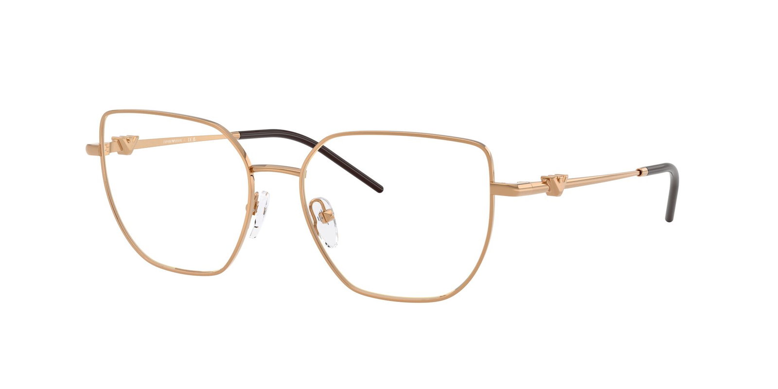 Zu sehen ist die Korrektionsbrille 1176 von Emporio Armani in der Farbe Gold.