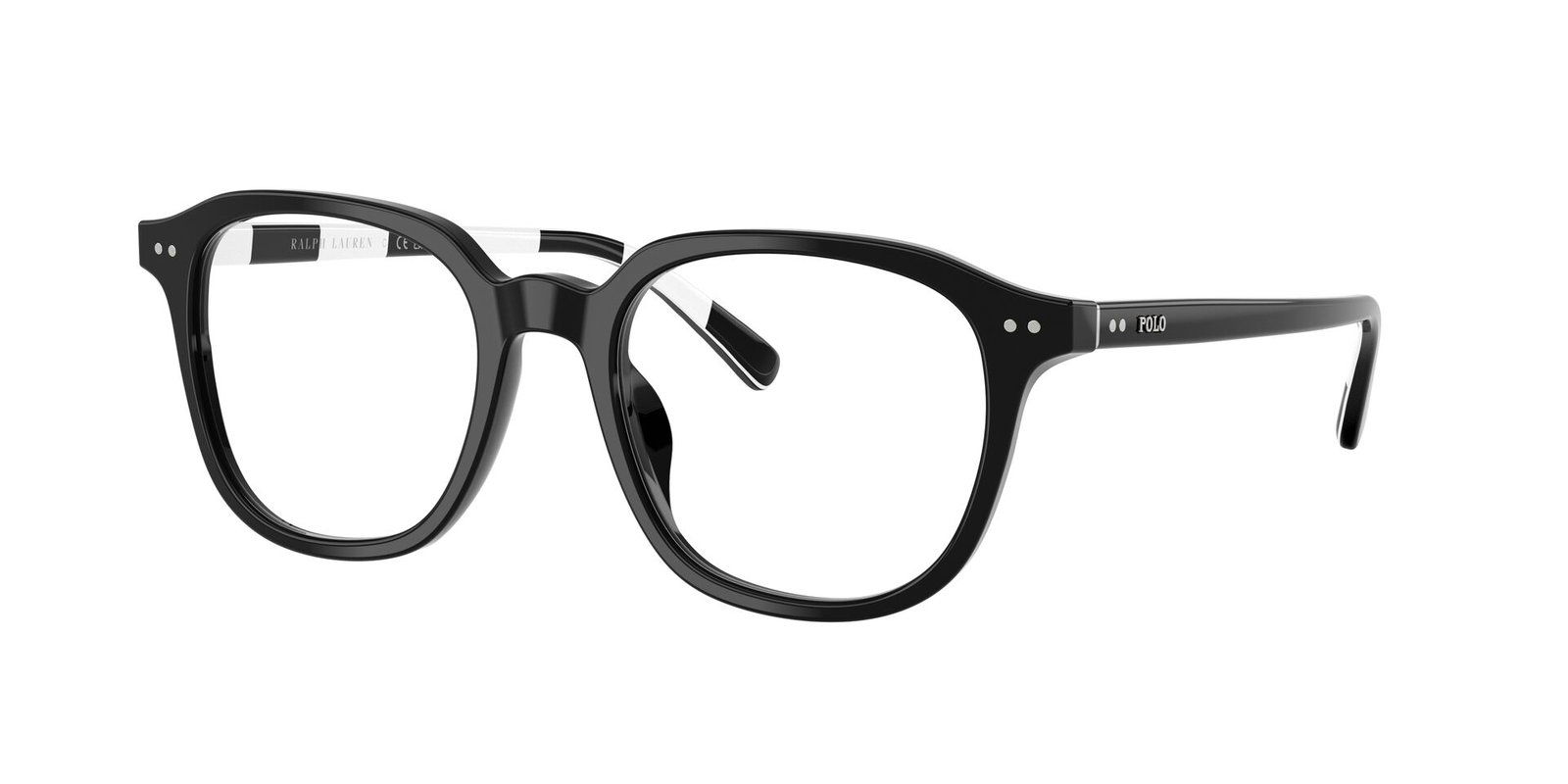Das Bild zeigt die Korrektionsbrille 2283U von der Marke Polo in Schwarz Weiß.