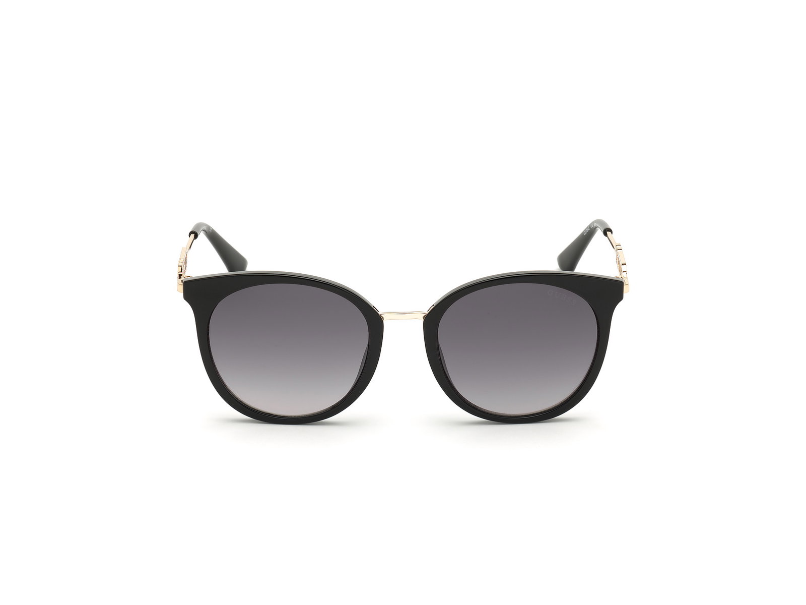 Auf diesem Bild sehen Sie die Sonnenbrille GU7645 von Guess in der Farbe Schwarz.