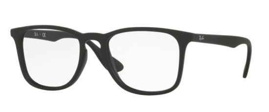 Ray Ban RX7074 5364 52 – Schmale schwarze Kunststoffbrille